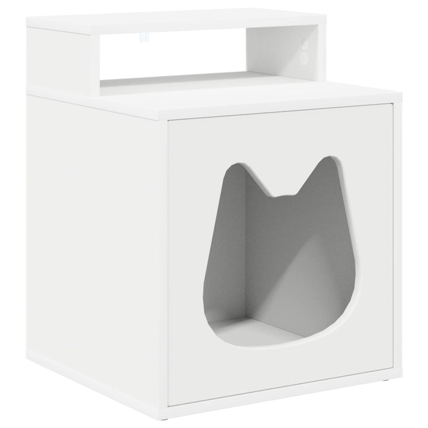 Kattenhuis Wit 42,5 x 40 x 53,5 cm Bewerkt hout is nu te koop bij PeponiXL, paradijselijk wonen!