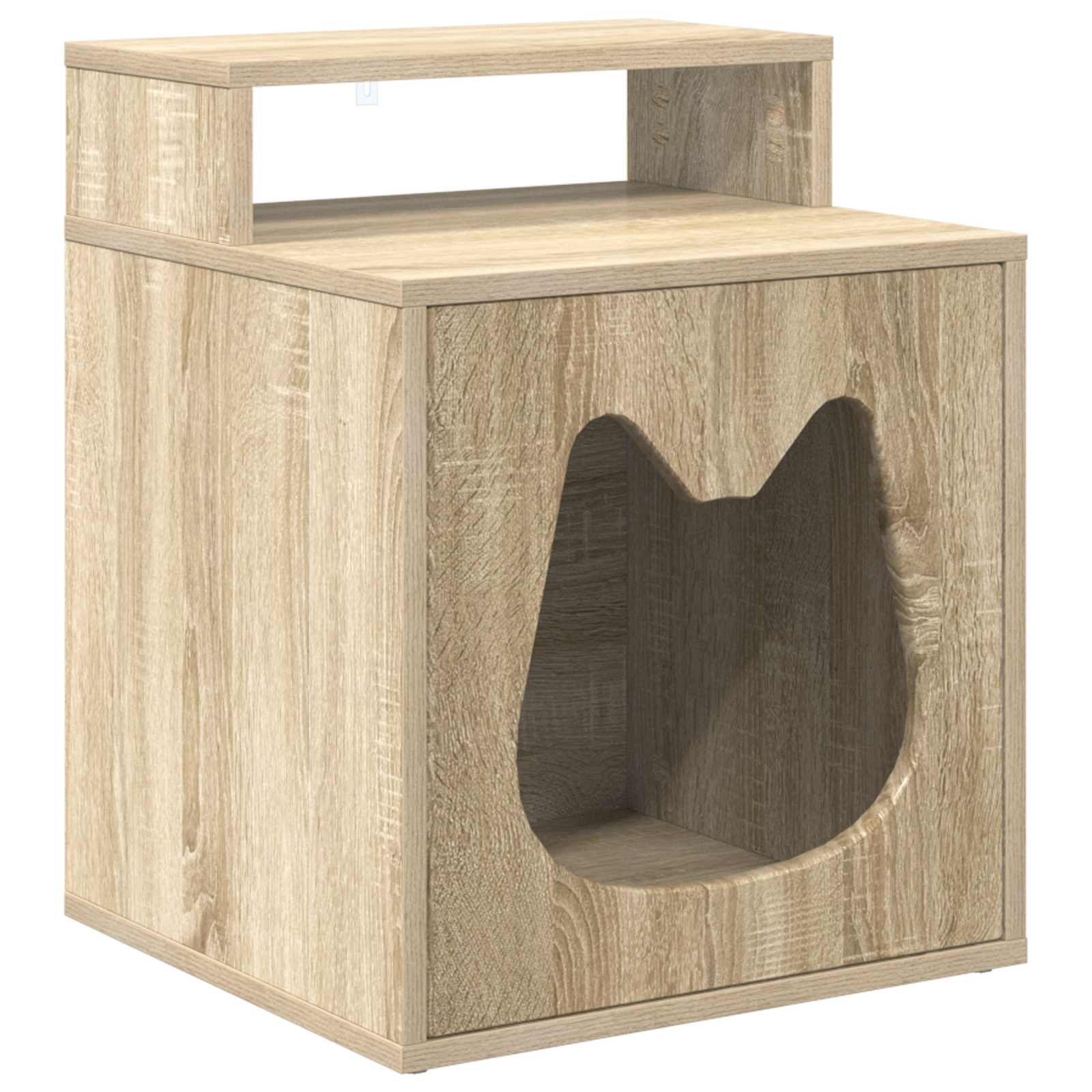Kattenhuis Sonoma 42,5 x 40 x 53,5 cm Bewerkt hout is nu te koop bij PeponiXL, paradijselijk wonen!