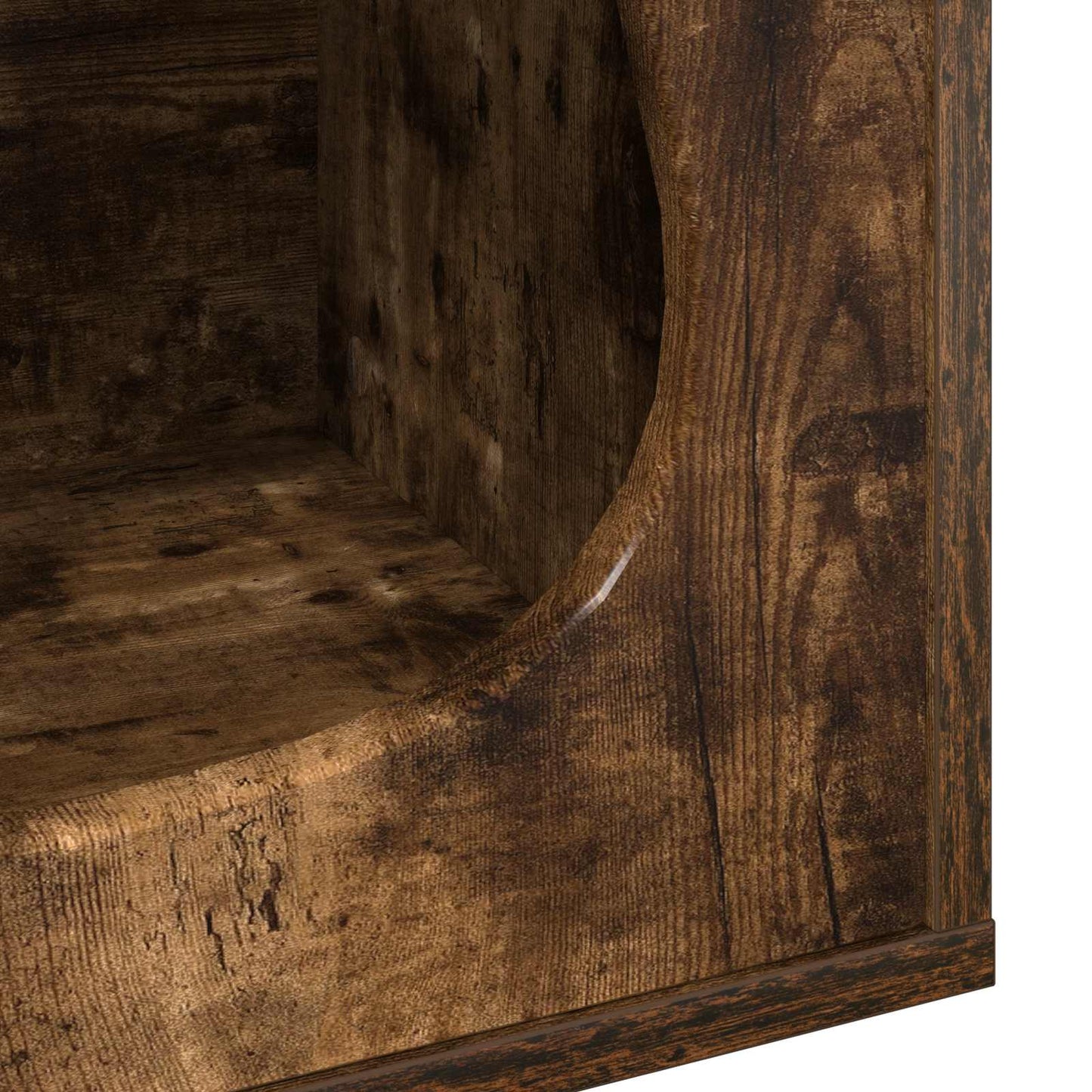 Kattenhuis Gerookt eiken 42,5 x 40 x 53,5 cm Bewerkt hout is nu te koop bij PeponiXL, paradijselijk wonen!