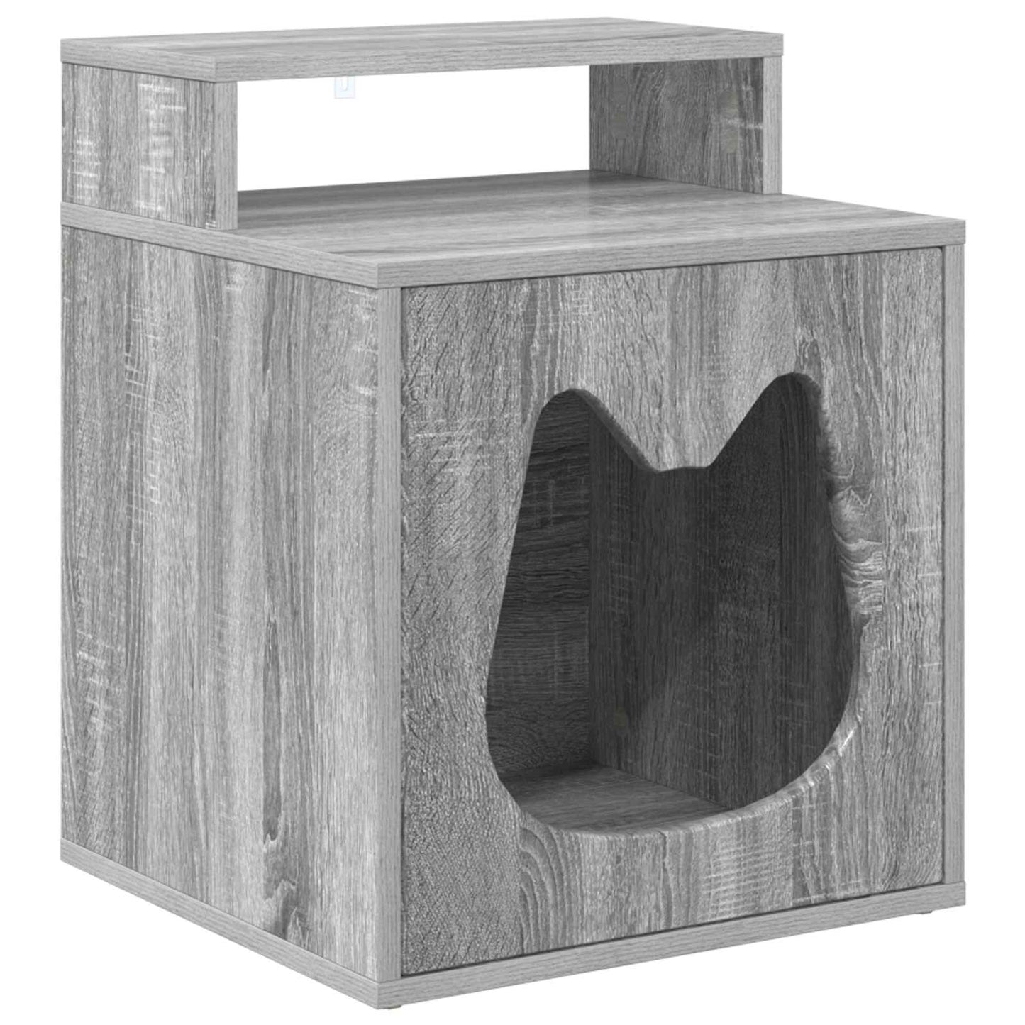 Kattenhuis Grijs Sonoma 42,5 x 40 x 53,5 cm Bewerkt hout is nu te koop bij PeponiXL, paradijselijk wonen!