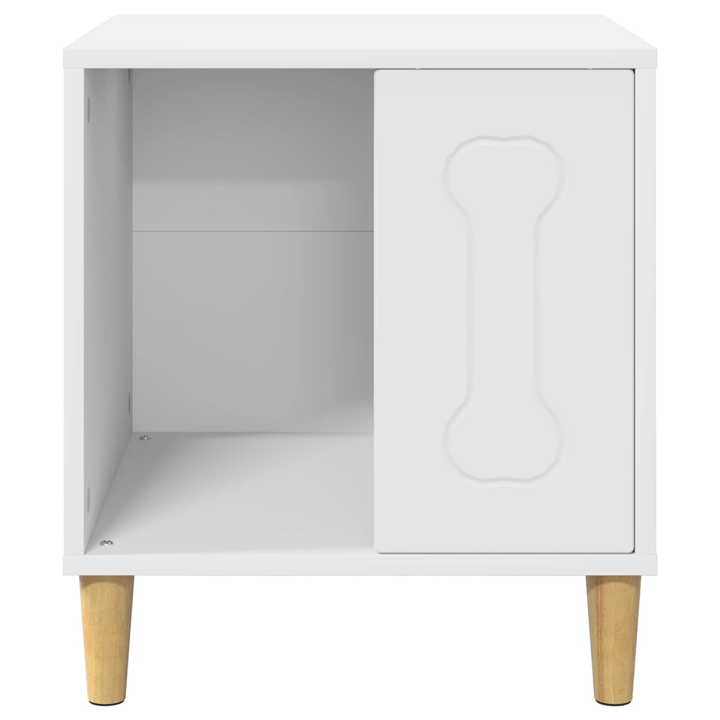 Hondenhuis Wit 44 x 42 x 49 cm Bewerkt hout is nu te koop bij PeponiXL, paradijselijk wonen!