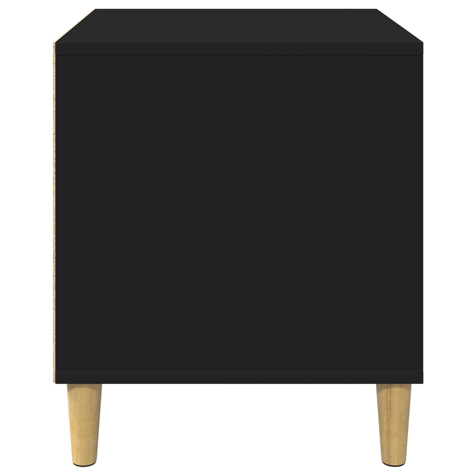 Hondenhuis Zwart 44 x 42 x 49 cm Bewerkt hout is nu te koop bij PeponiXL, paradijselijk wonen!