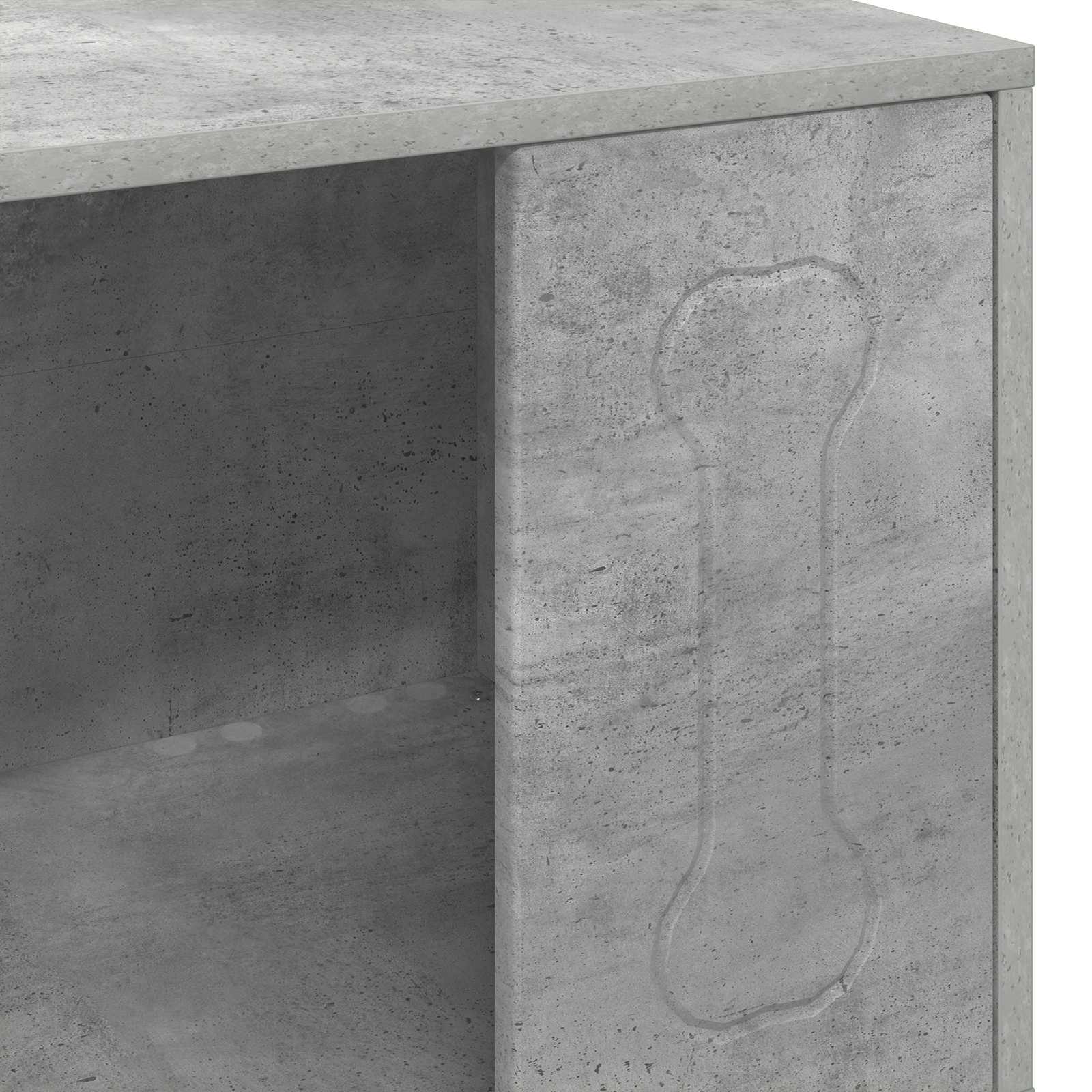 Hondenhuis Beton 44 x 42 x 49 cm Bewerkt hout is nu te koop bij PeponiXL, paradijselijk wonen!