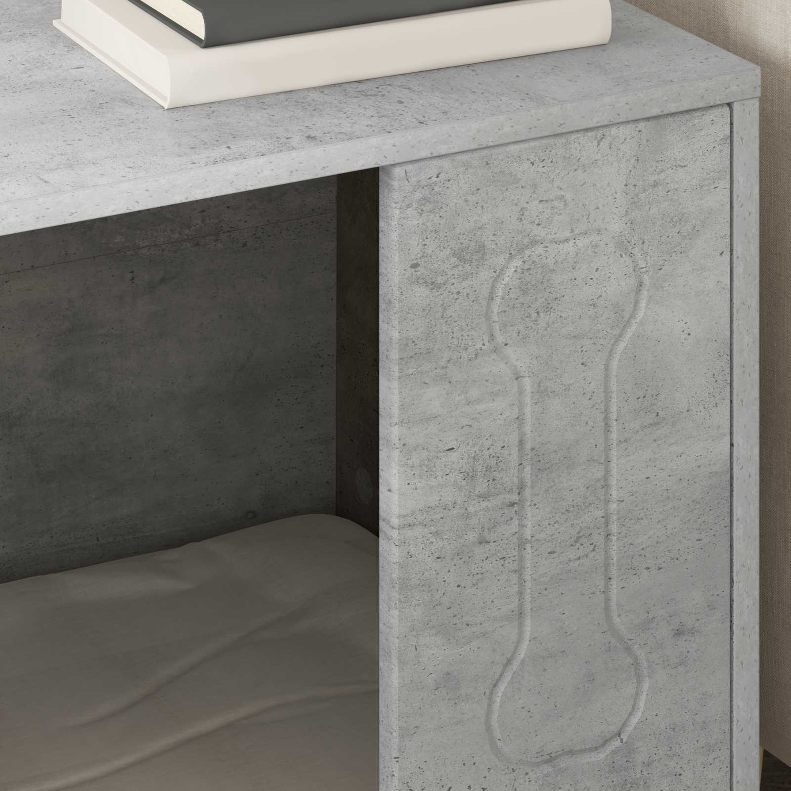 Hondenhuis Beton 44 x 42 x 49 cm Bewerkt hout is nu te koop bij PeponiXL, paradijselijk wonen!