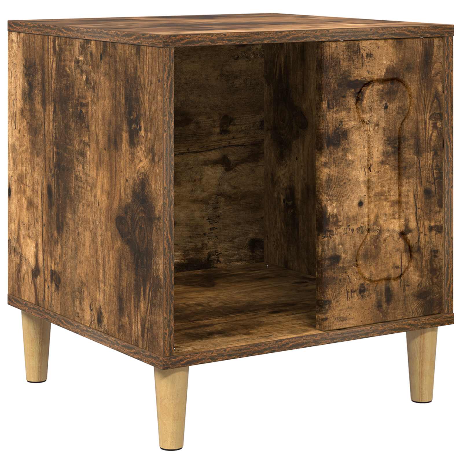 Hondenhuis Gerookt eiken 44 x 42 x 49 cm Bewerkt hout is nu te koop bij PeponiXL, paradijselijk wonen!