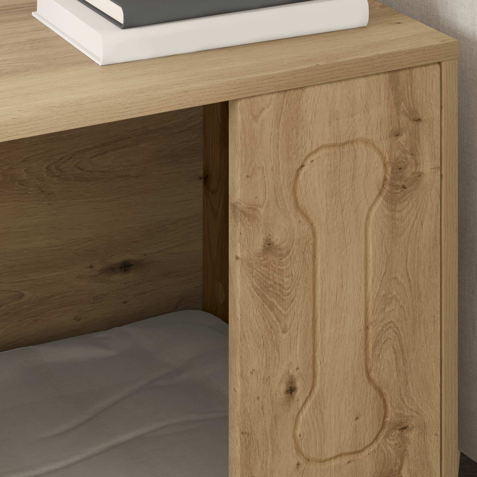 Hondenhuis Ambachtelijk eiken 44 x 42 x 49 cm Bewerkt hout is nu te koop bij PeponiXL, paradijselijk wonen!