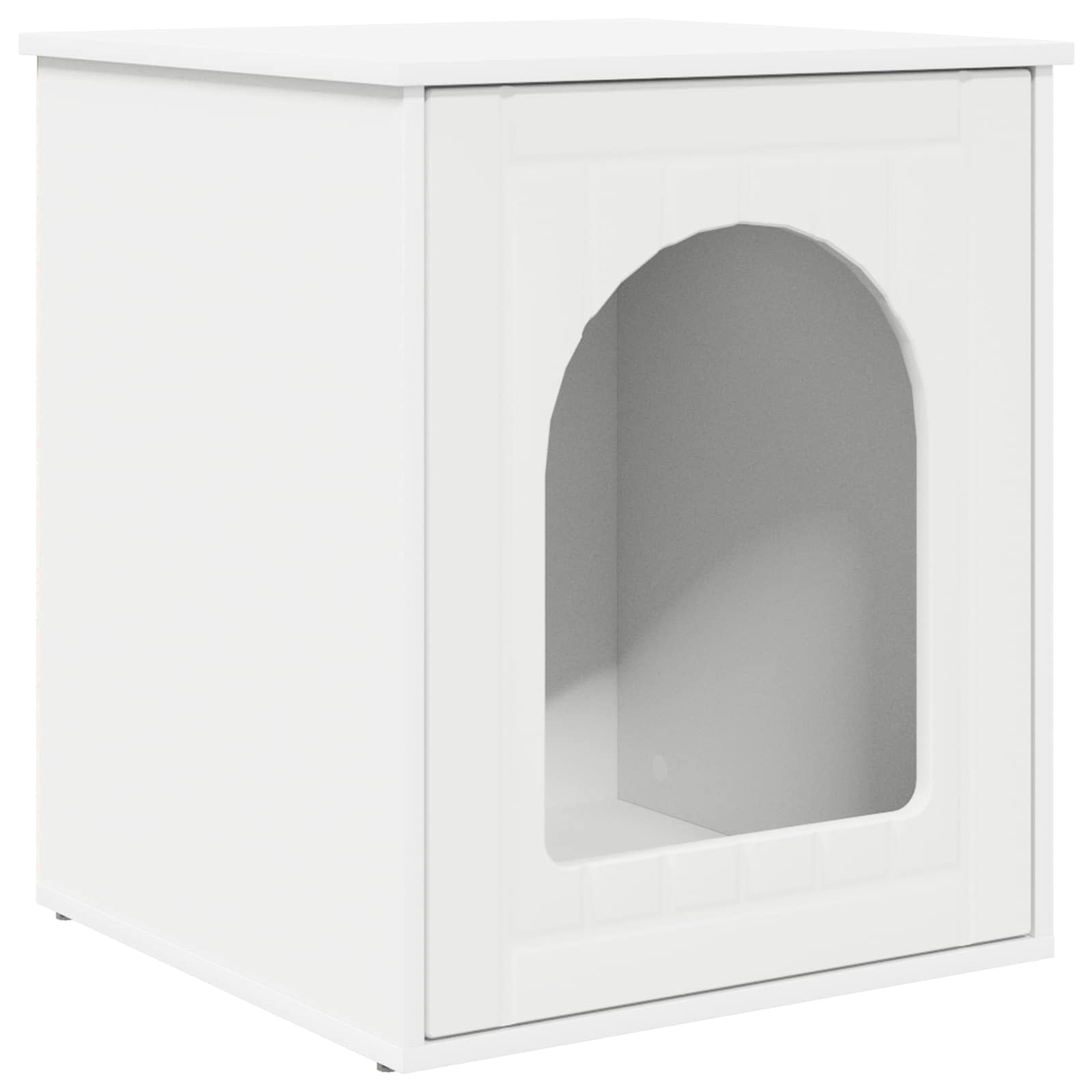 Kattenhuis Wit 53 x 52 x 62 cm Bewerkt hout is nu te koop bij PeponiXL, paradijselijk wonen!