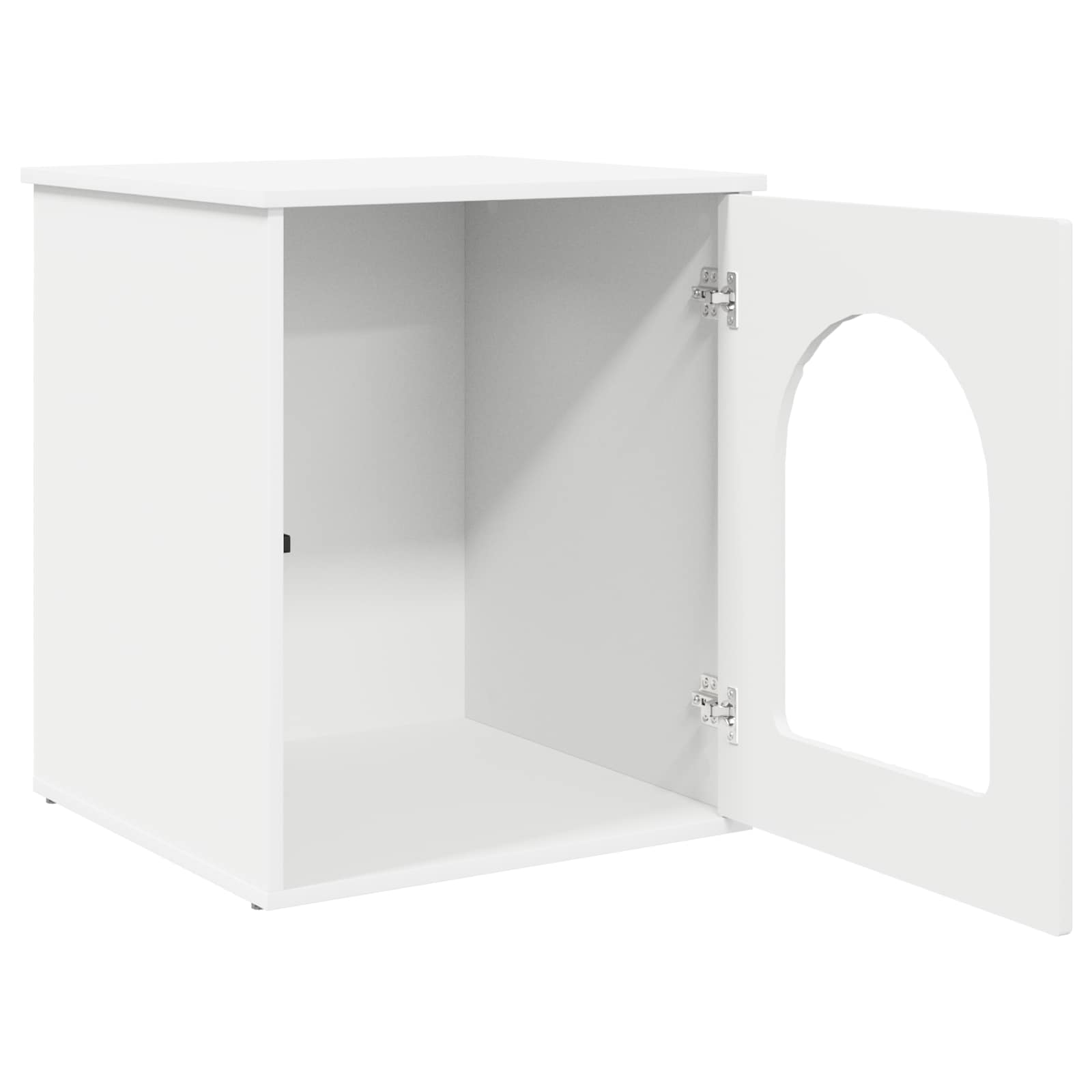 Kattenhuis Wit 53 x 52 x 62 cm Bewerkt hout is nu te koop bij PeponiXL, paradijselijk wonen!