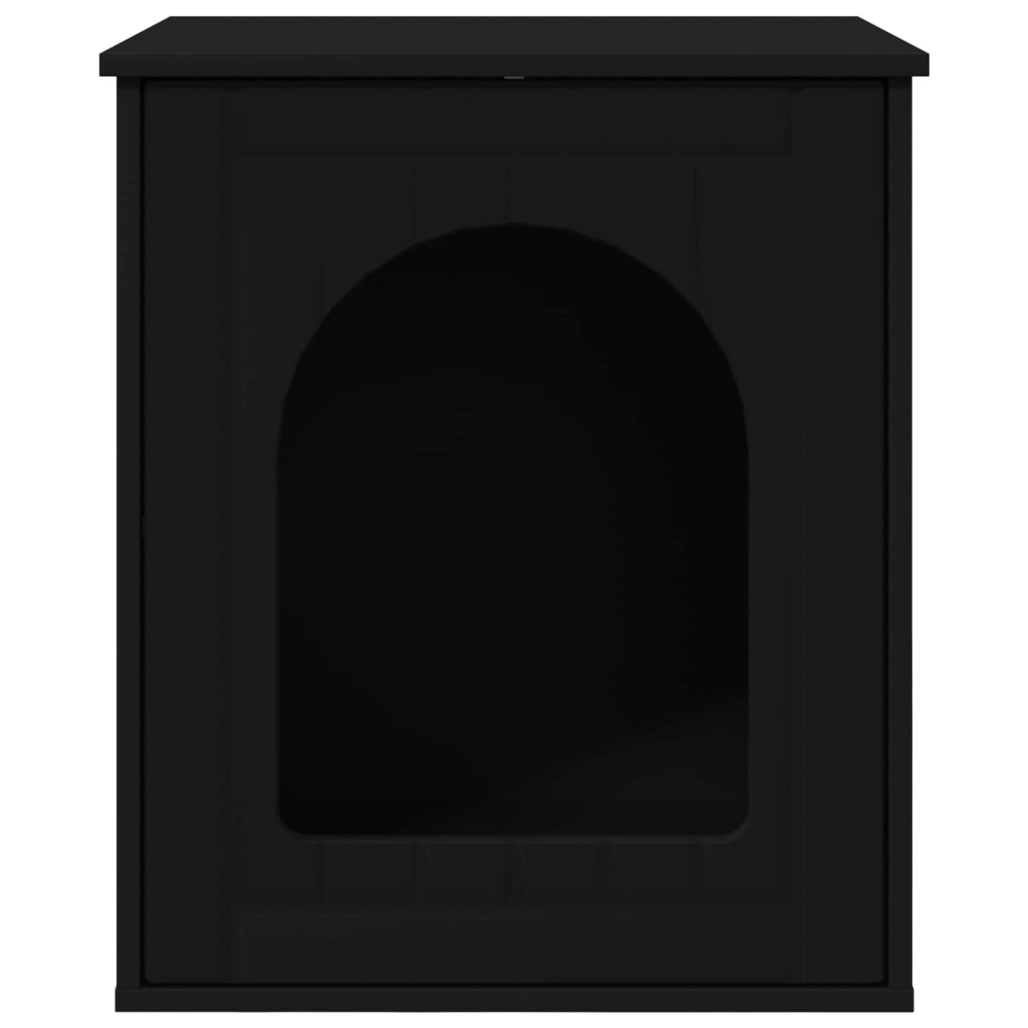 Kattenhuis Zwart 53 x 52 x 62 cm Bewerkt hout is nu te koop bij PeponiXL, paradijselijk wonen!