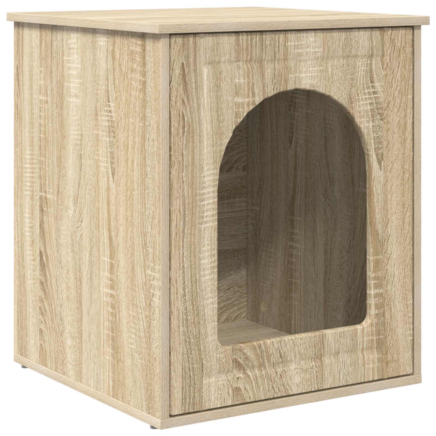 Kattenhuis Sonoma 53 x 52 x 62 cm Bewerkt hout is nu te koop bij PeponiXL, paradijselijk wonen!