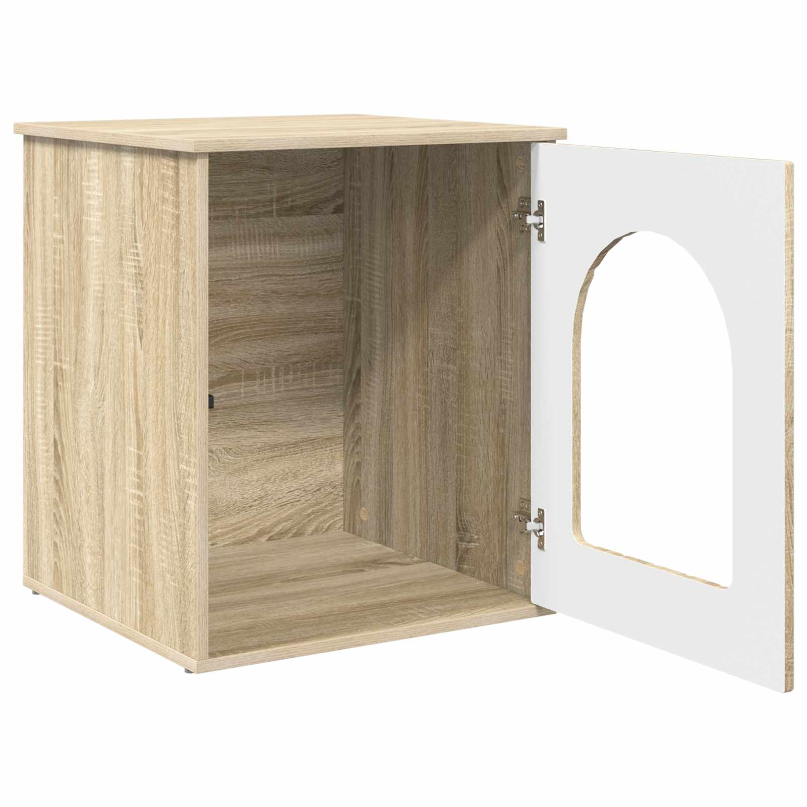 Kattenhuis Sonoma 53 x 52 x 62 cm Bewerkt hout is nu te koop bij PeponiXL, paradijselijk wonen!