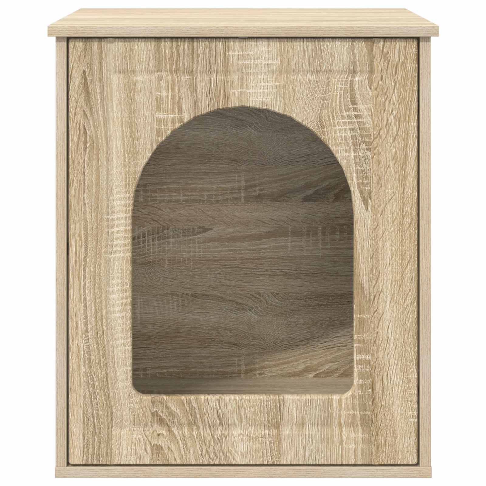 Kattenhuis Sonoma 53 x 52 x 62 cm Bewerkt hout is nu te koop bij PeponiXL, paradijselijk wonen!