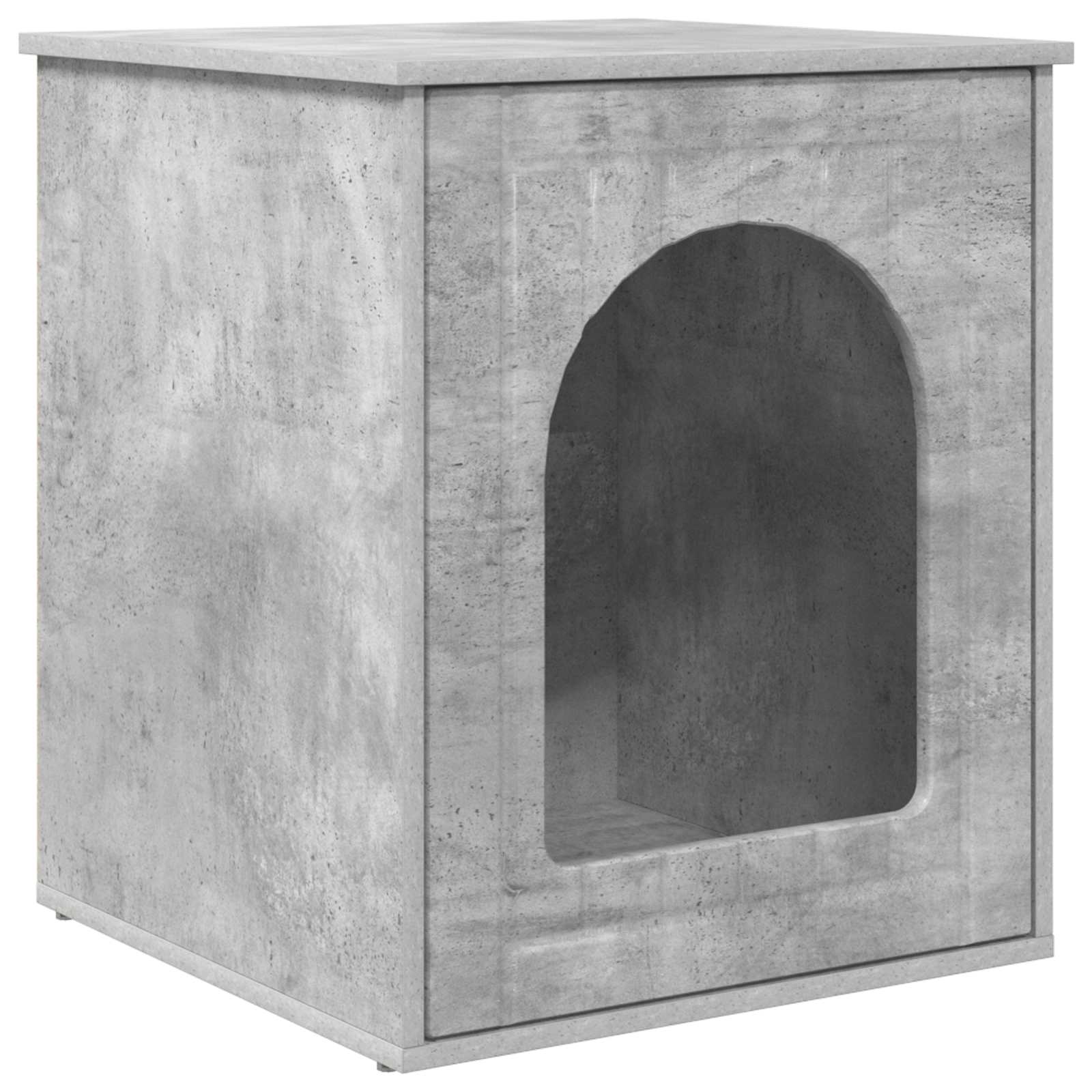 Kattenhuis Beton 53 x 52 x 62 cm Bewerkt hout is nu te koop bij PeponiXL, paradijselijk wonen!