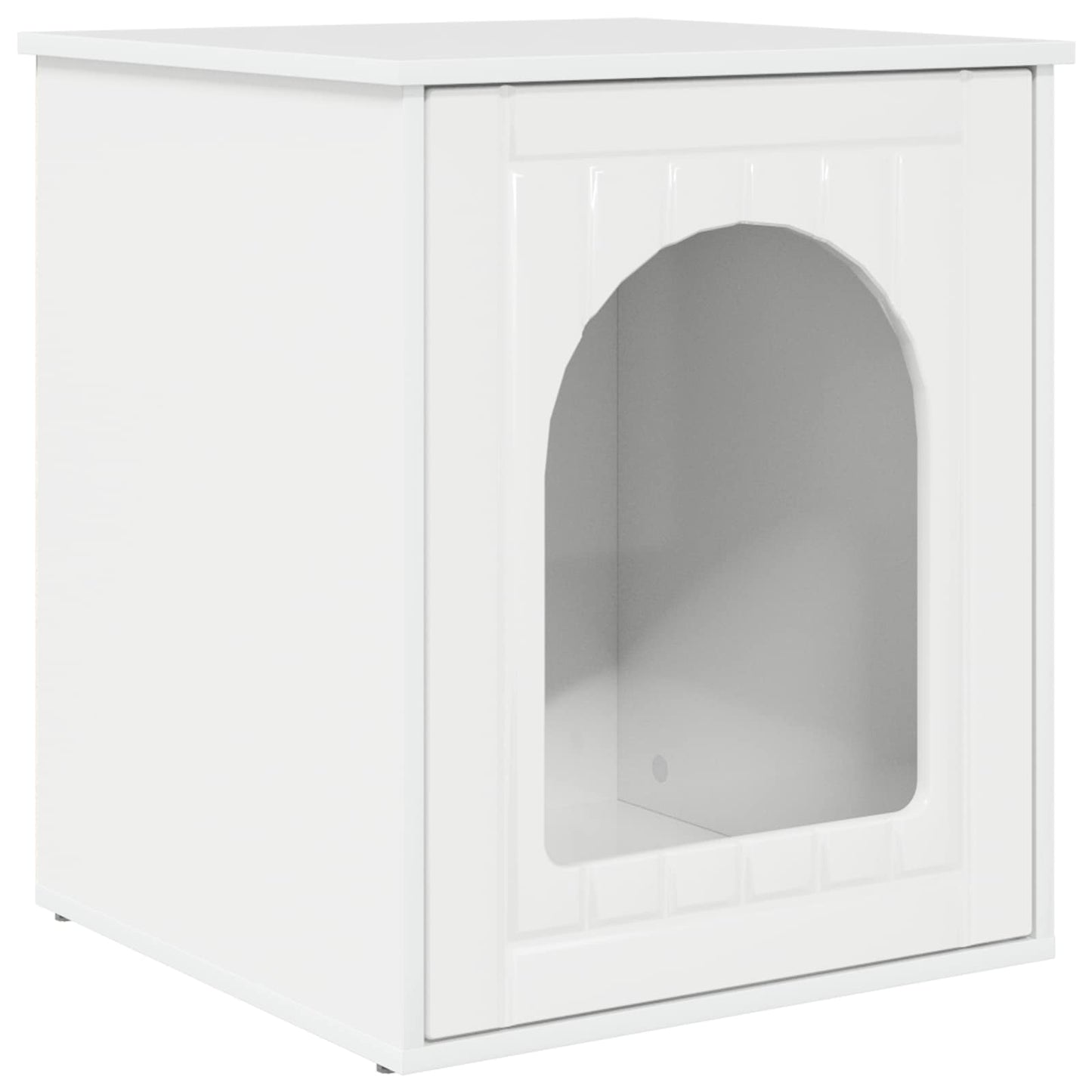 Kattenhuis Glanzend Wit 53 x 52 x 62 cm Bewerkt hout is nu te koop bij PeponiXL, paradijselijk wonen!