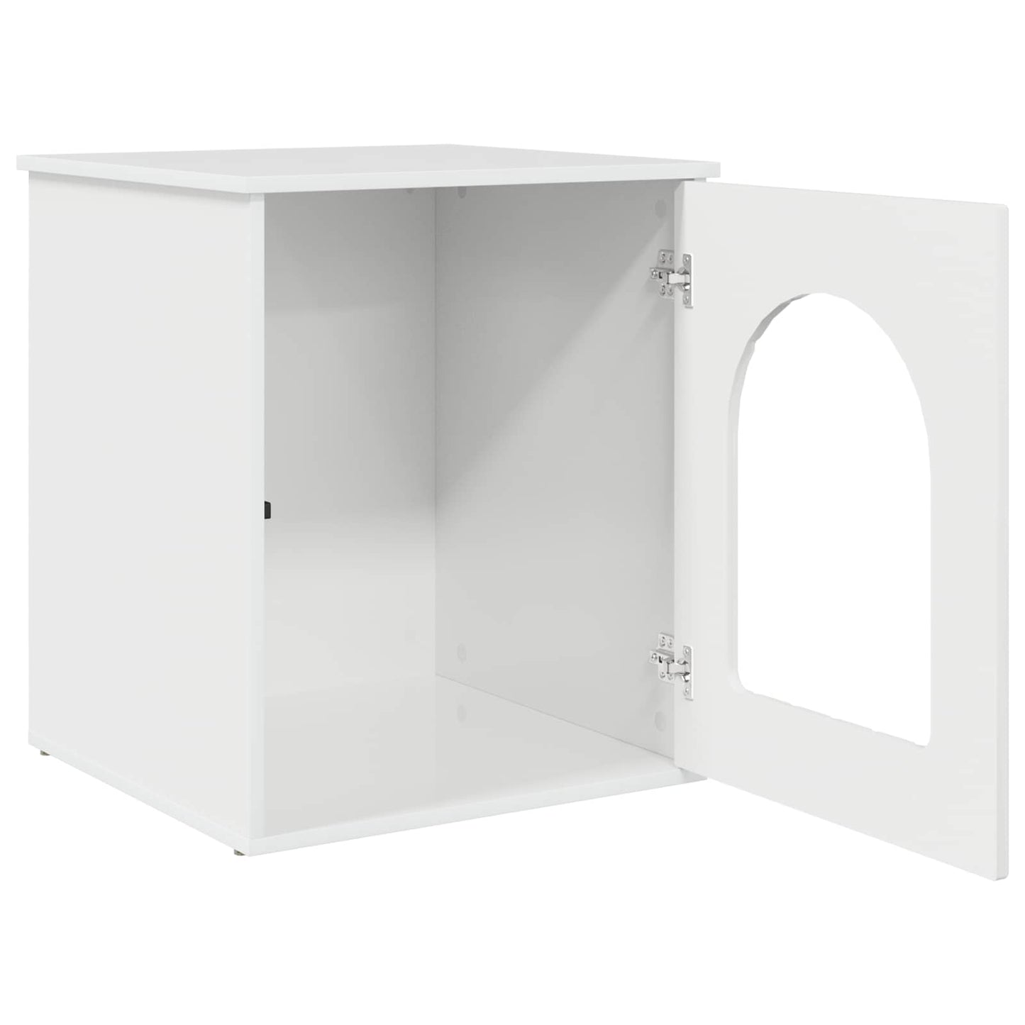 Kattenhuis Glanzend Wit 53 x 52 x 62 cm Bewerkt hout is nu te koop bij PeponiXL, paradijselijk wonen!