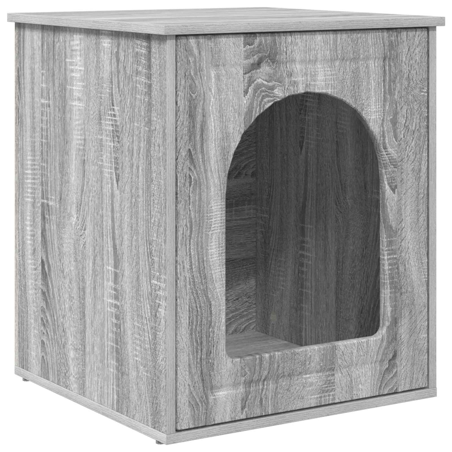 Kattenhuis Grijs Sonoma 53 x 52 x 62 cm Bewerkt hout is nu te koop bij PeponiXL, paradijselijk wonen!