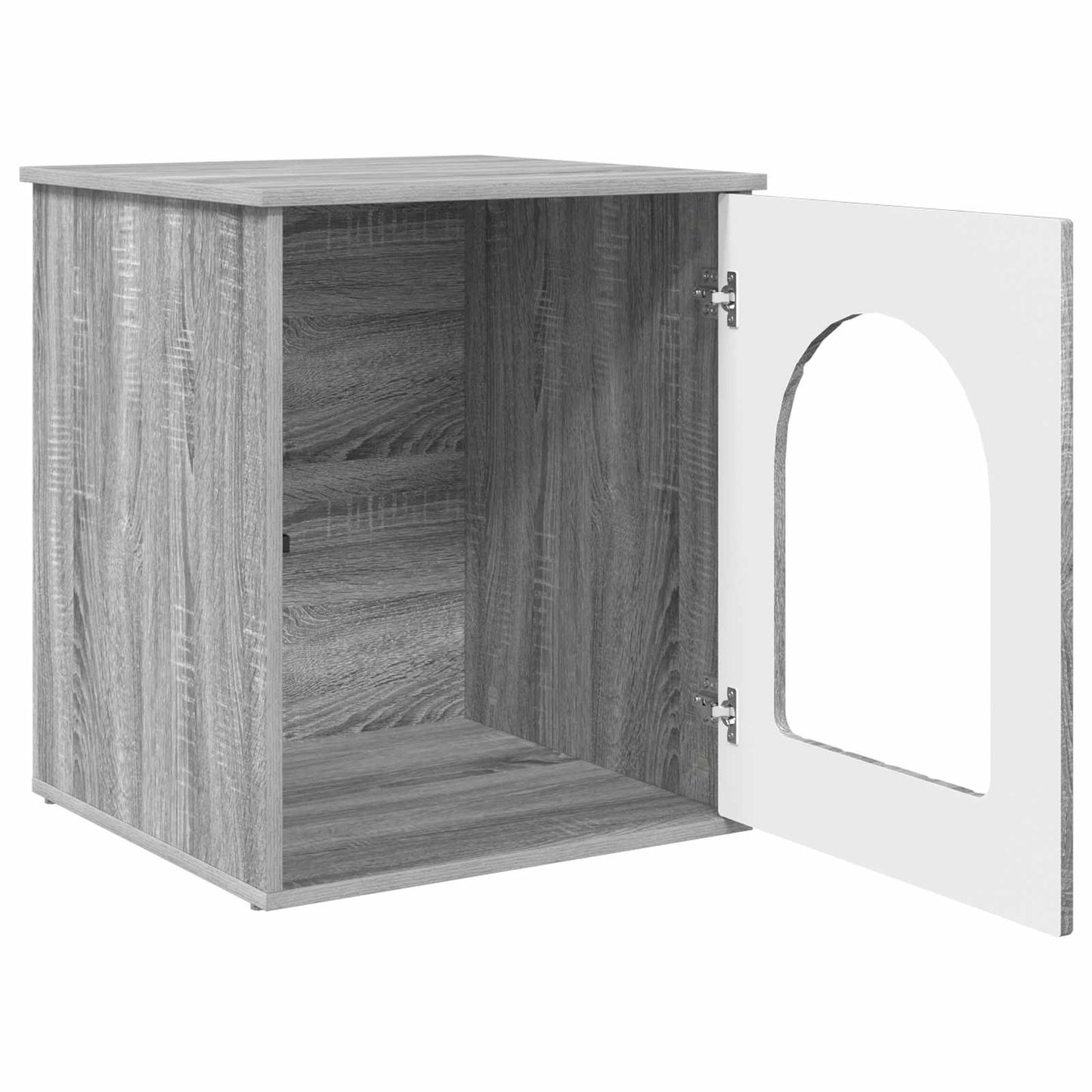 Kattenhuis Grijs Sonoma 53 x 52 x 62 cm Bewerkt hout is nu te koop bij PeponiXL, paradijselijk wonen!