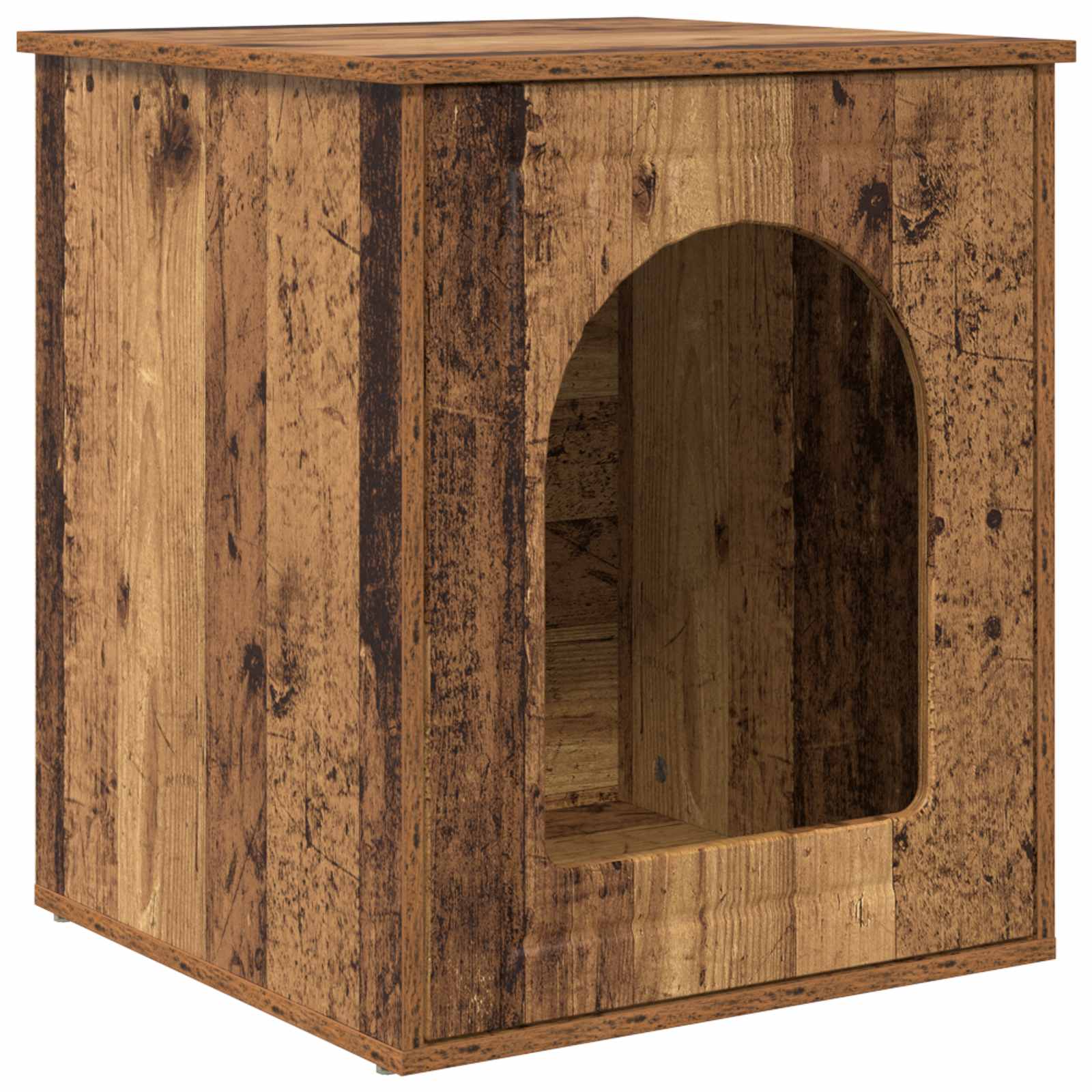 Kattenhuis Oudhout 53 x 52 x 62 cm Bewerkt hout is nu te koop bij PeponiXL, paradijselijk wonen!