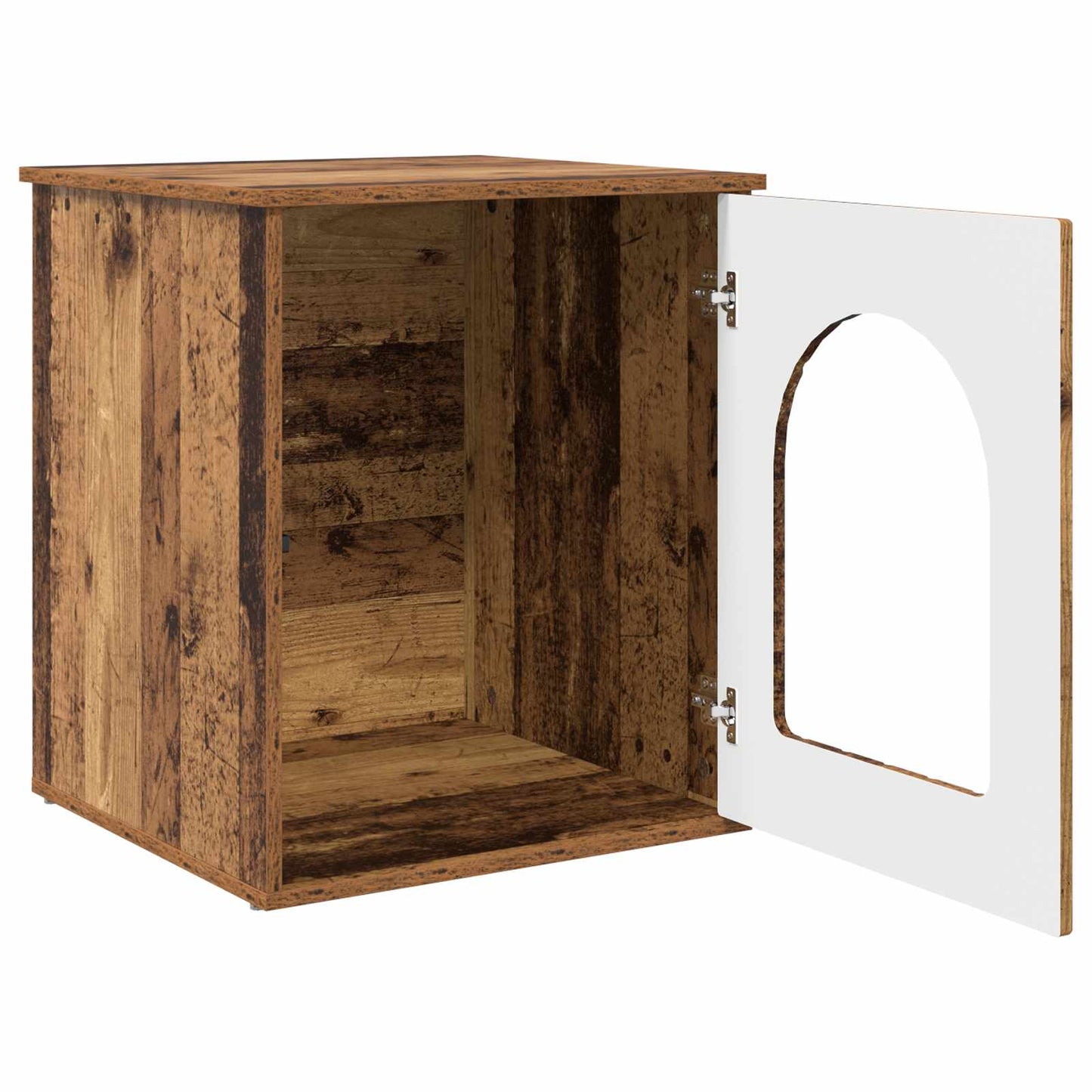 Kattenhuis Oudhout 53 x 52 x 62 cm Bewerkt hout is nu te koop bij PeponiXL, paradijselijk wonen!