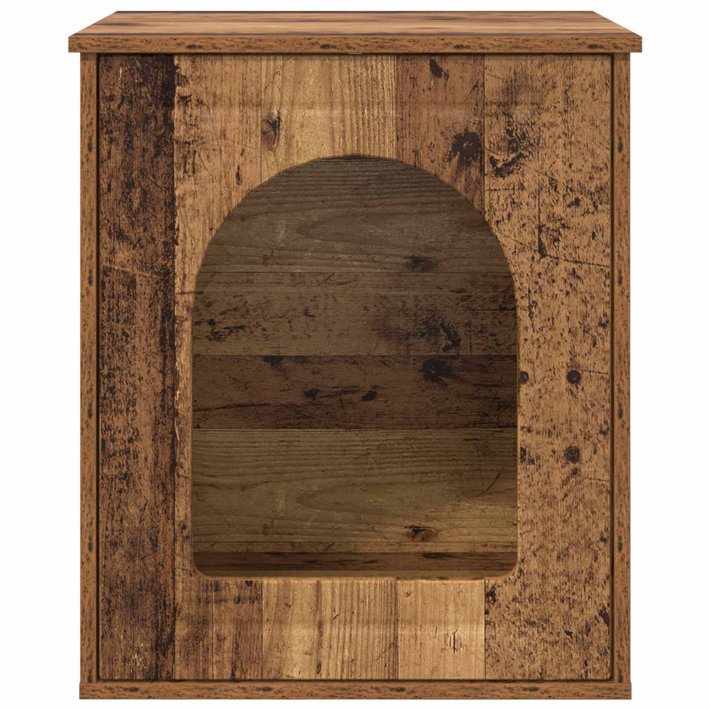 Kattenhuis Oudhout 53 x 52 x 62 cm Bewerkt hout is nu te koop bij PeponiXL, paradijselijk wonen!