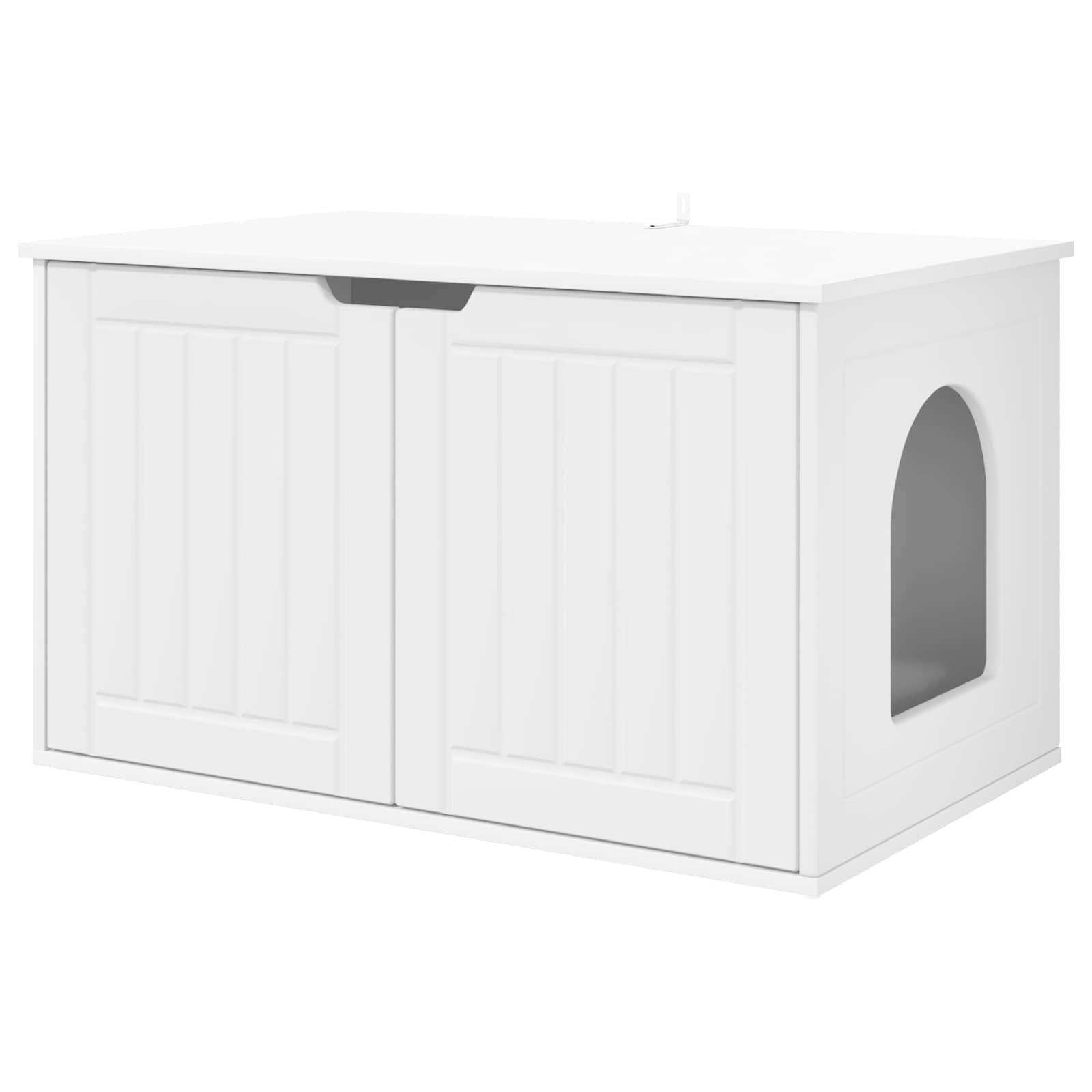 Kattenhuis Wit 85 x 55 x 50,5 cm Bewerkt hout is nu te koop bij PeponiXL, paradijselijk wonen!