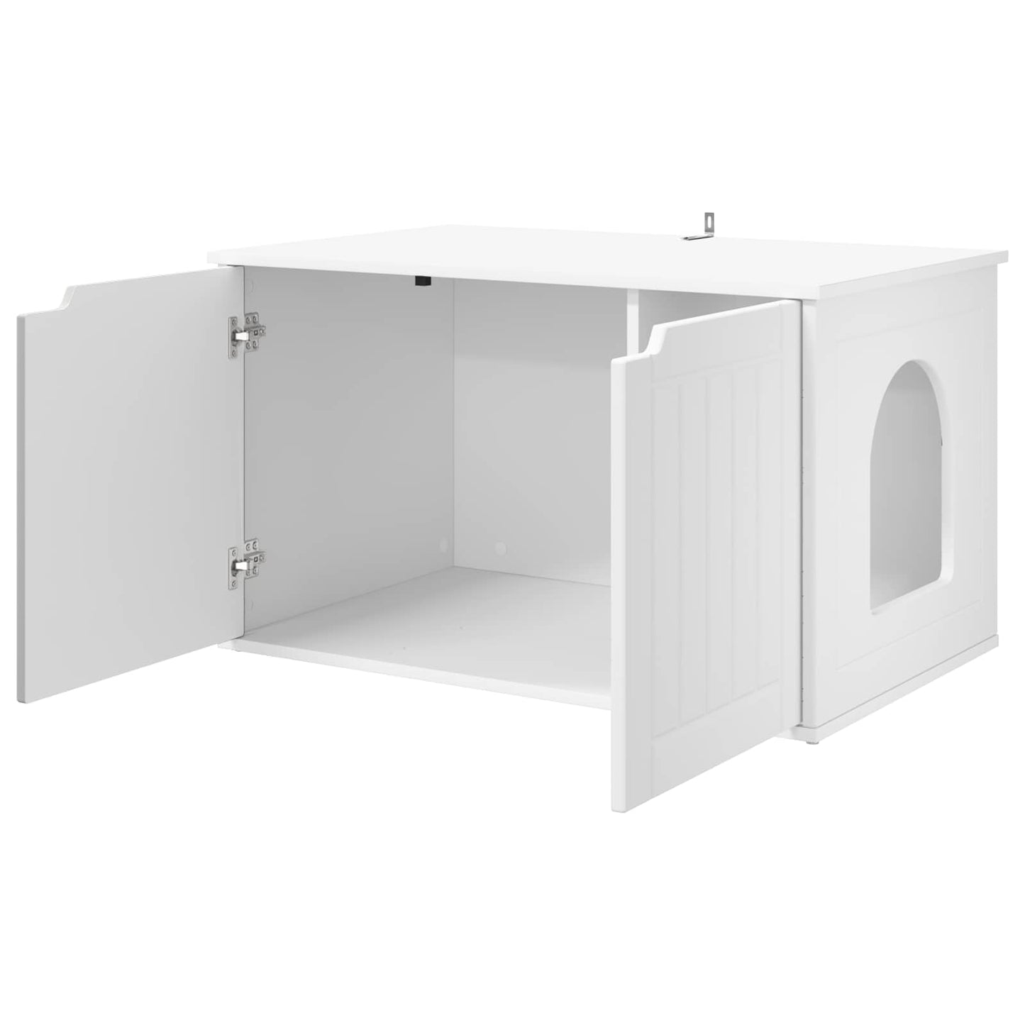 Kattenhuis Wit 85 x 55 x 50,5 cm Bewerkt hout is nu te koop bij PeponiXL, paradijselijk wonen!