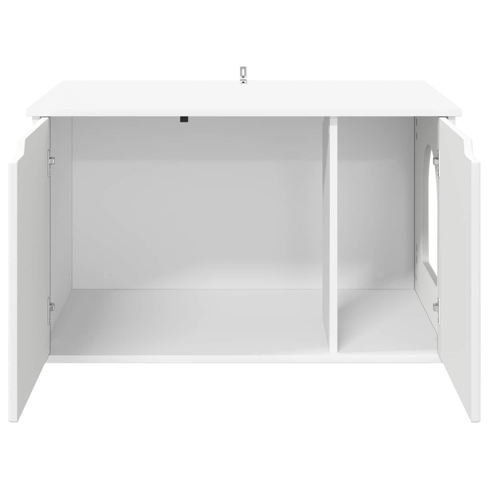 Kattenhuis Wit 85 x 55 x 50,5 cm Bewerkt hout is nu te koop bij PeponiXL, paradijselijk wonen!