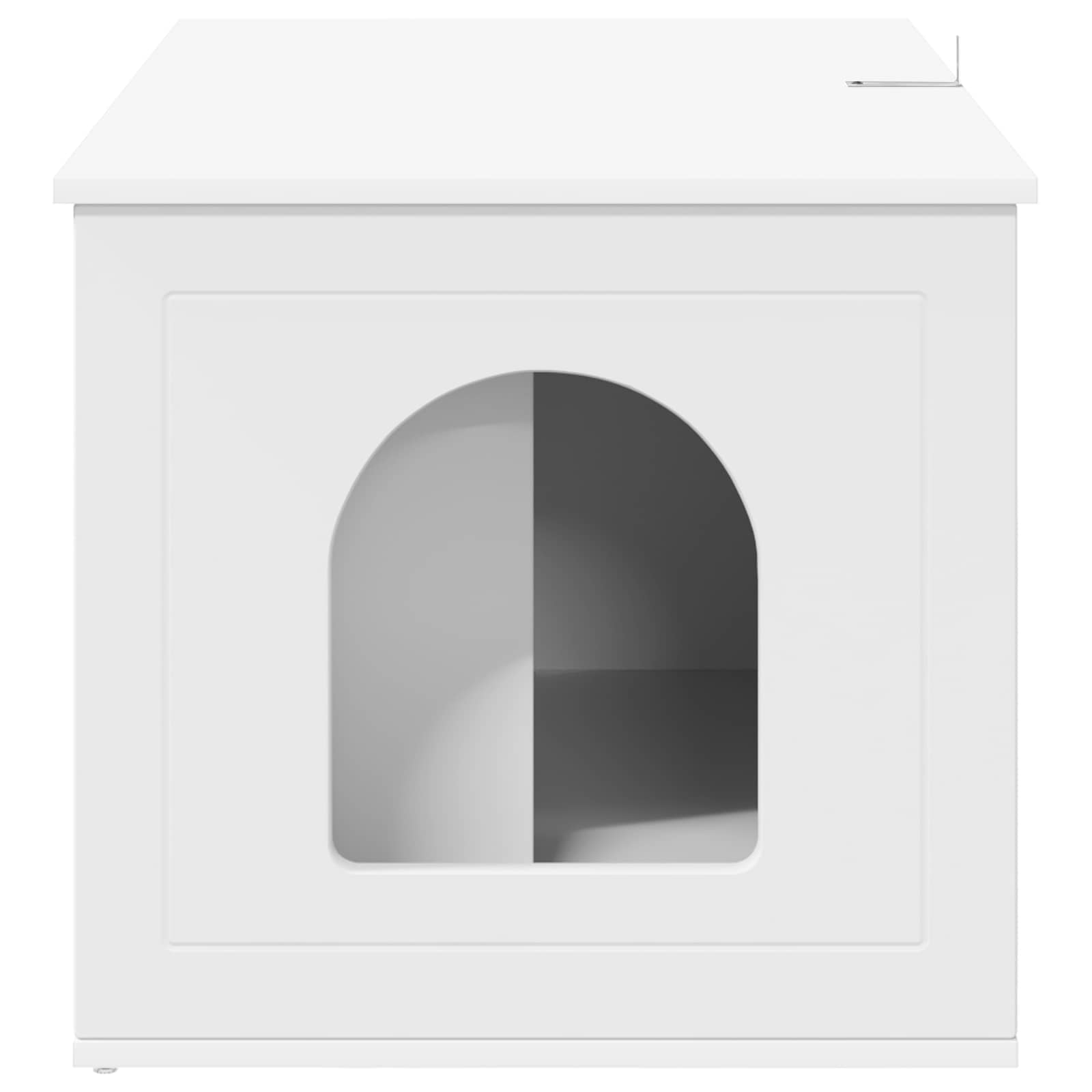 Kattenhuis Wit 85 x 55 x 50,5 cm Bewerkt hout is nu te koop bij PeponiXL, paradijselijk wonen!
