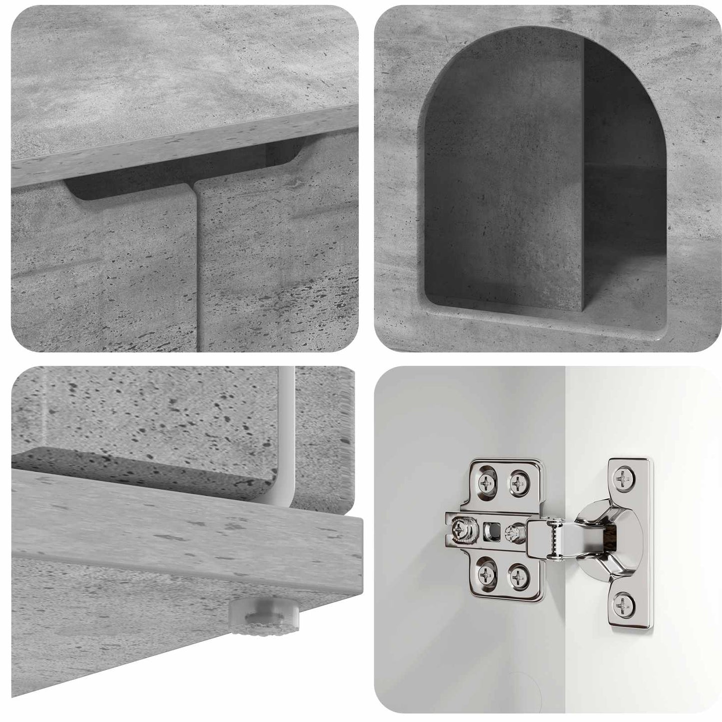 Kattenhuis Beton 85 x 55 x 50,5 cm Bewerkt hout is nu te koop bij PeponiXL, paradijselijk wonen!