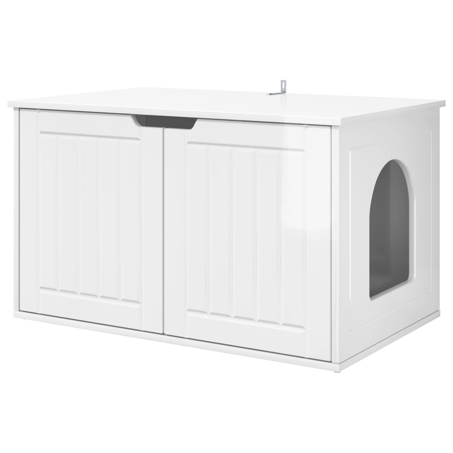 Kattenhuis Glanzend Wit 85 x 55 x 50,5 cm Bewerkt hout is nu te koop bij PeponiXL, paradijselijk wonen!