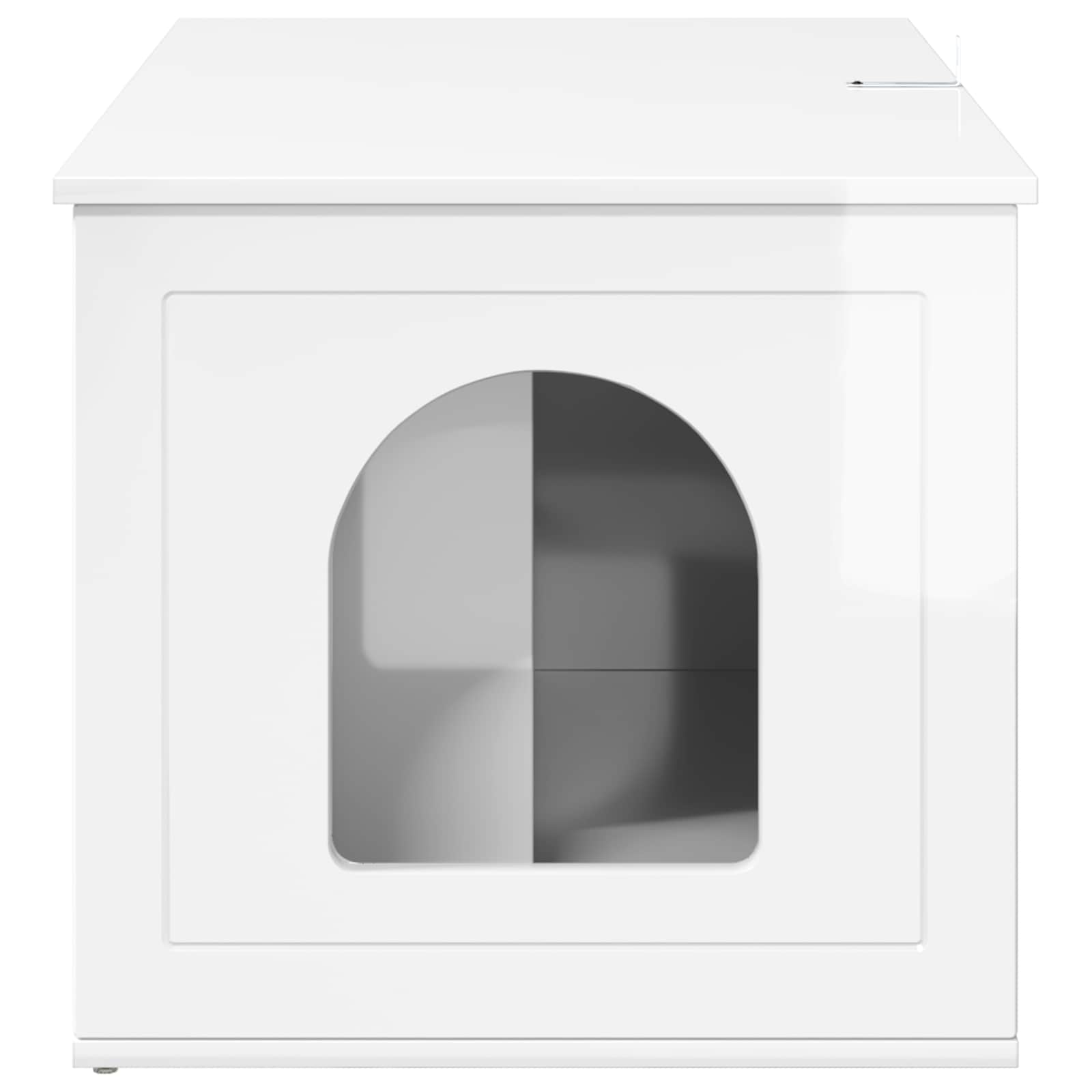 Kattenhuis Glanzend Wit 85 x 55 x 50,5 cm Bewerkt hout is nu te koop bij PeponiXL, paradijselijk wonen!
