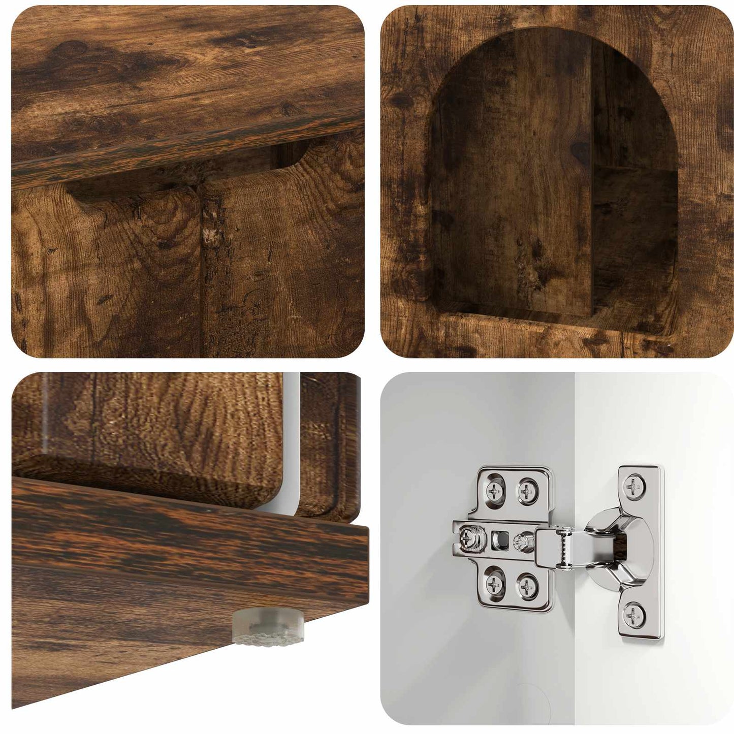 Kattenhuis Gerookt eiken 85 x 55 x 50,5 cm Bewerkt hout is nu te koop bij PeponiXL, paradijselijk wonen!
