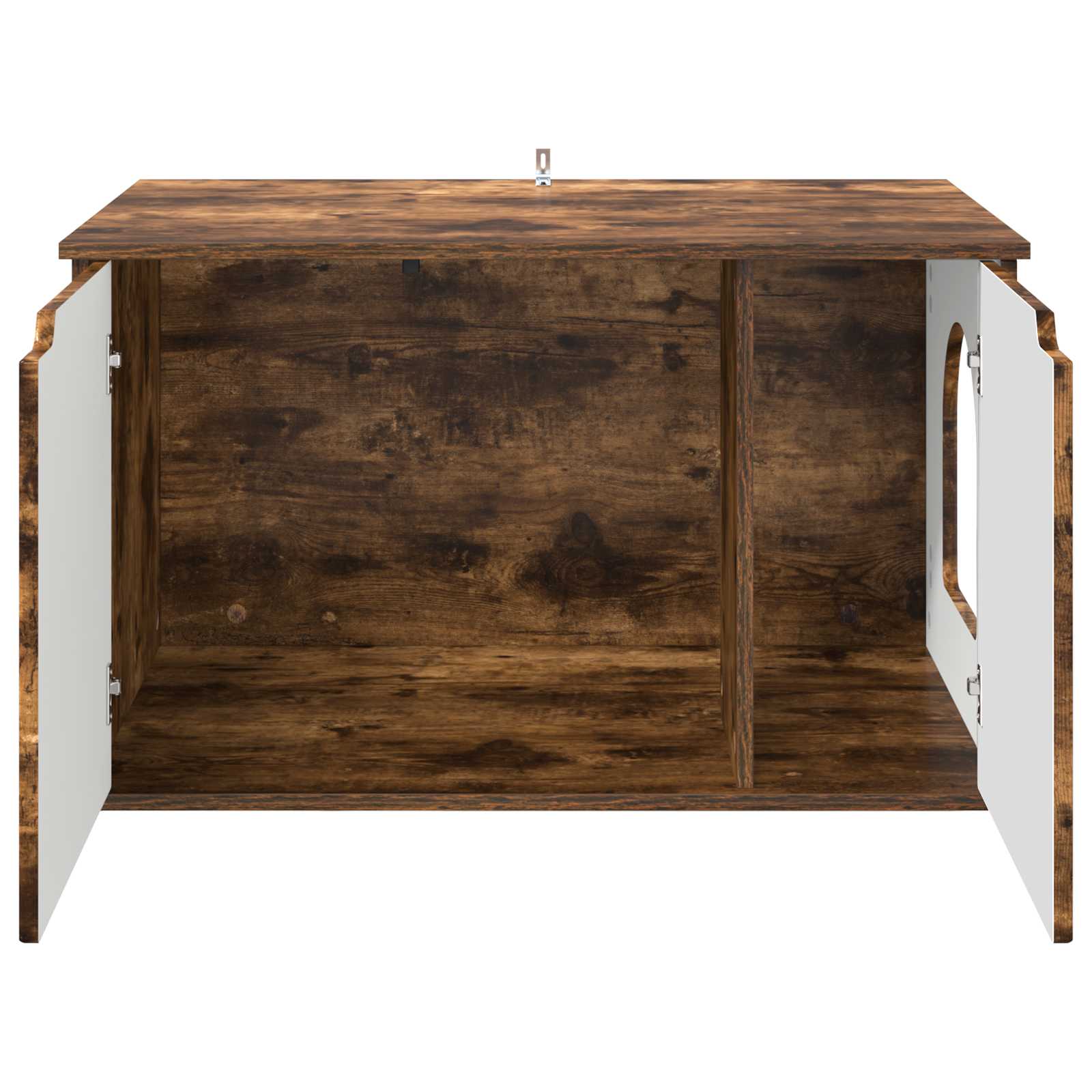 Kattenhuis Gerookt eiken 85 x 55 x 50,5 cm Bewerkt hout is nu te koop bij PeponiXL, paradijselijk wonen!