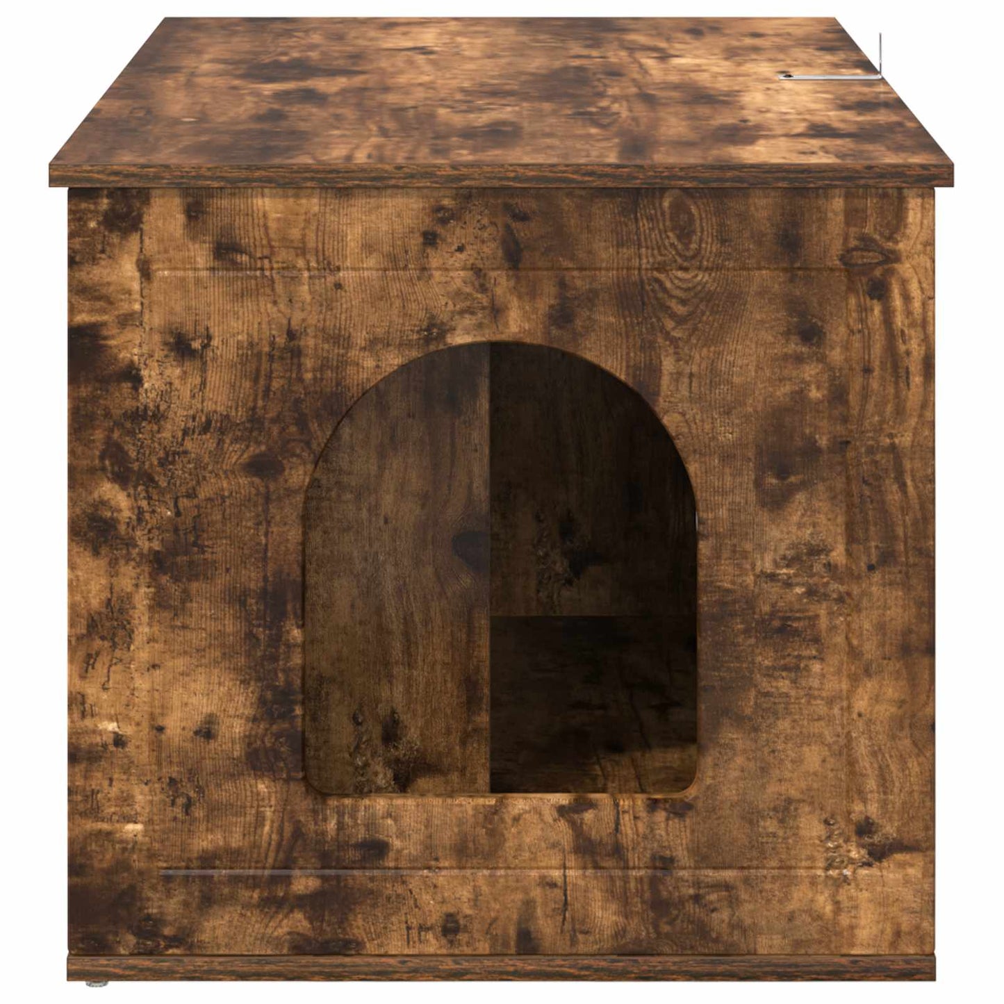 Kattenhuis Gerookt eiken 85 x 55 x 50,5 cm Bewerkt hout is nu te koop bij PeponiXL, paradijselijk wonen!