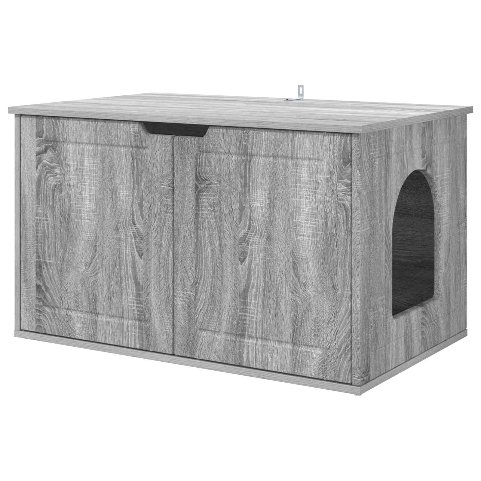 Kattenhuis Grijs Sonoma 85 x 55 x 50,5 cm Bewerkt hout is nu te koop bij PeponiXL, paradijselijk wonen!