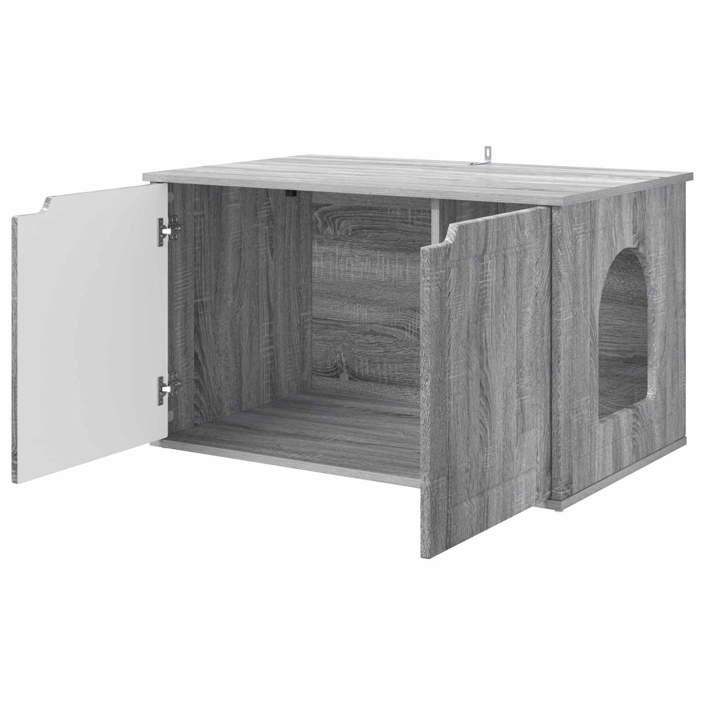 Kattenhuis Grijs Sonoma 85 x 55 x 50,5 cm Bewerkt hout is nu te koop bij PeponiXL, paradijselijk wonen!