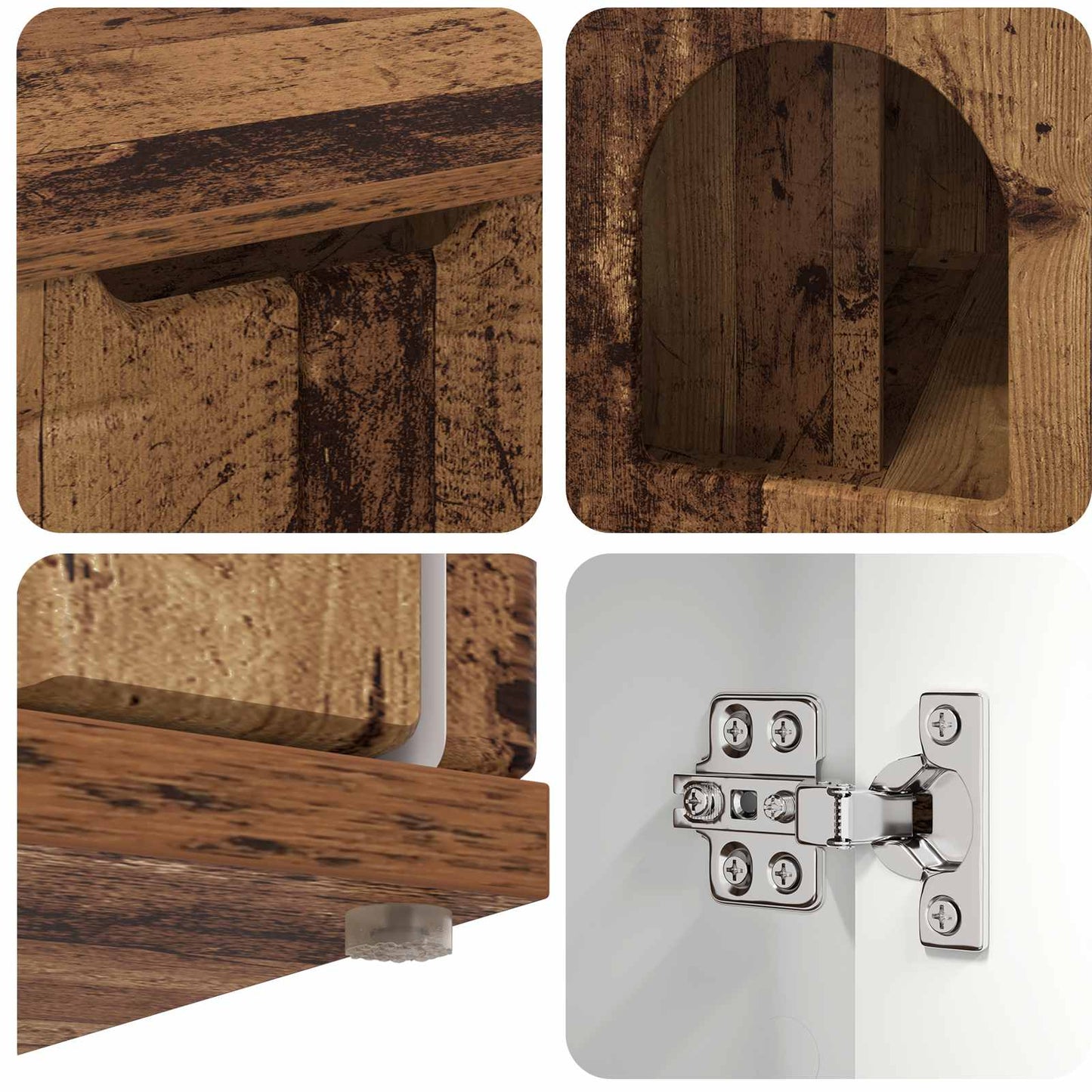 Kattenhuis Oudhout 85 x 55 x 50,5 cm Bewerkt hout is nu te koop bij PeponiXL, paradijselijk wonen!