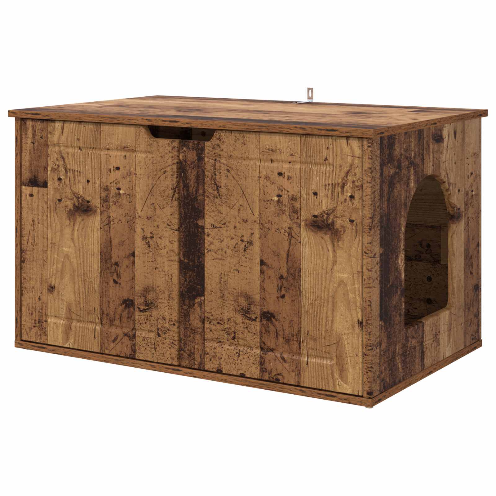 Kattenhuis Oudhout 85 x 55 x 50,5 cm Bewerkt hout is nu te koop bij PeponiXL, paradijselijk wonen!