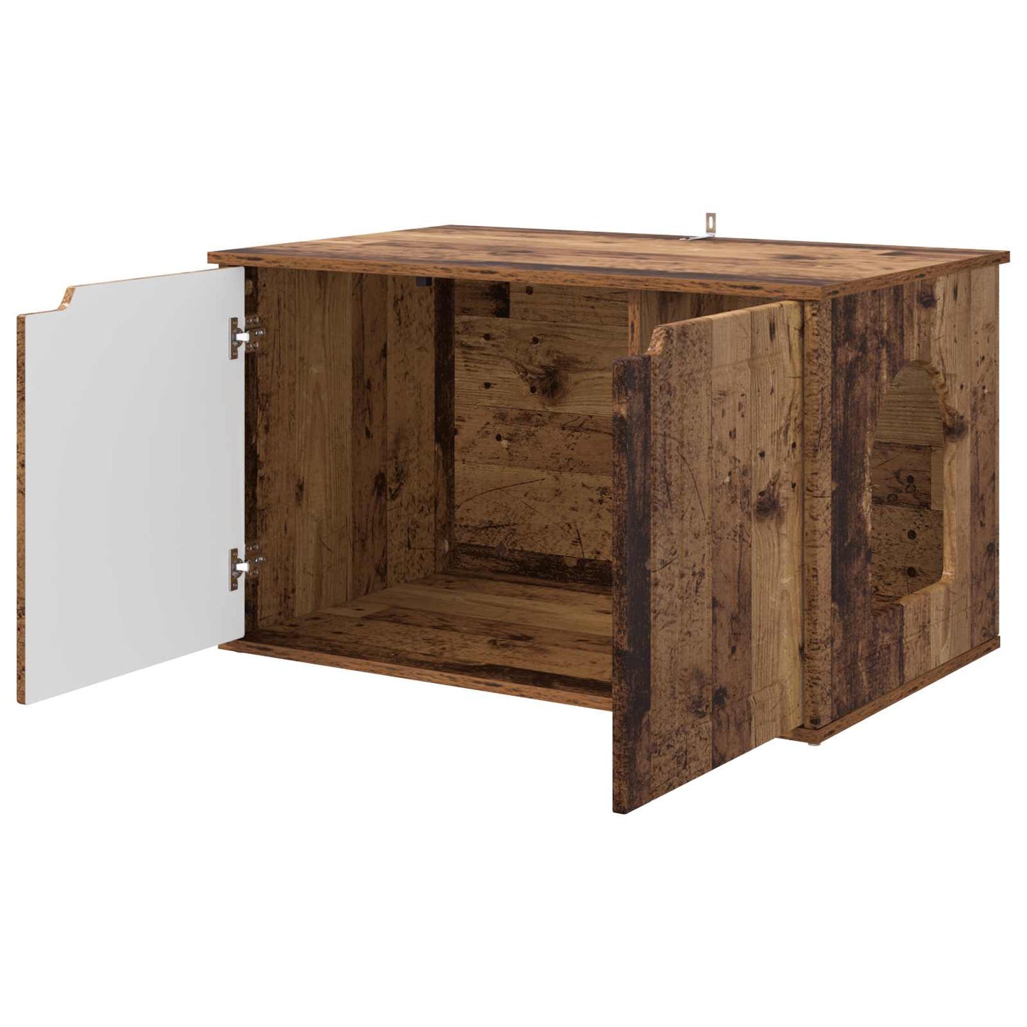 Kattenhuis Oudhout 85 x 55 x 50,5 cm Bewerkt hout is nu te koop bij PeponiXL, paradijselijk wonen!