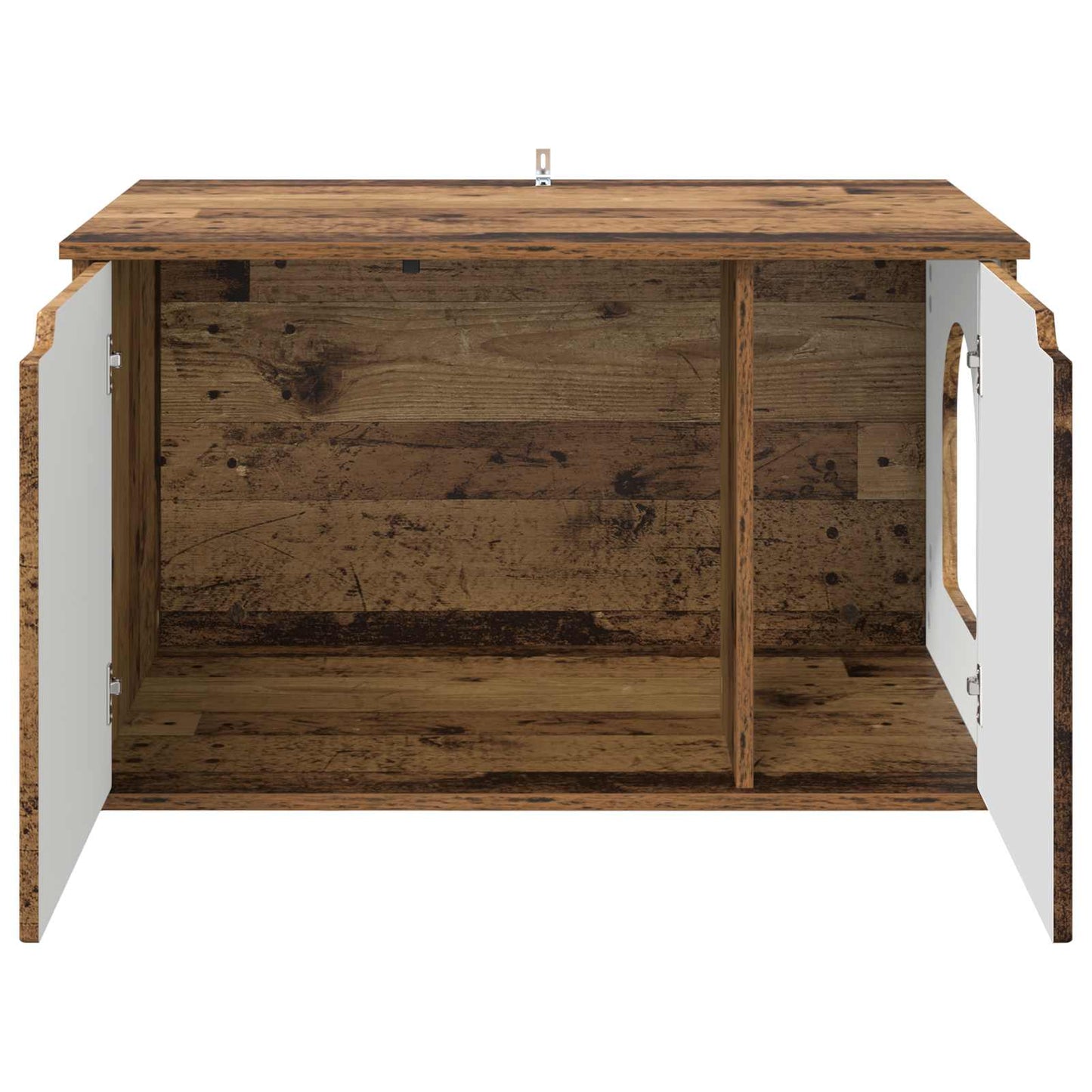 Kattenhuis Oudhout 85 x 55 x 50,5 cm Bewerkt hout is nu te koop bij PeponiXL, paradijselijk wonen!