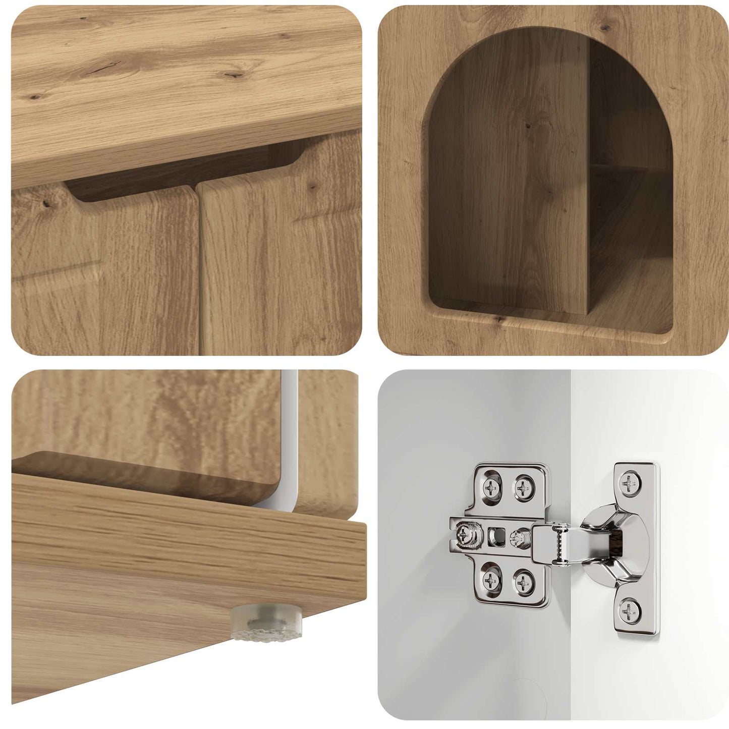 Kattenhuis Ambachtelijk eiken 85 x 55 x 50,5 cm Bewerkt hout is nu te koop bij PeponiXL, paradijselijk wonen!