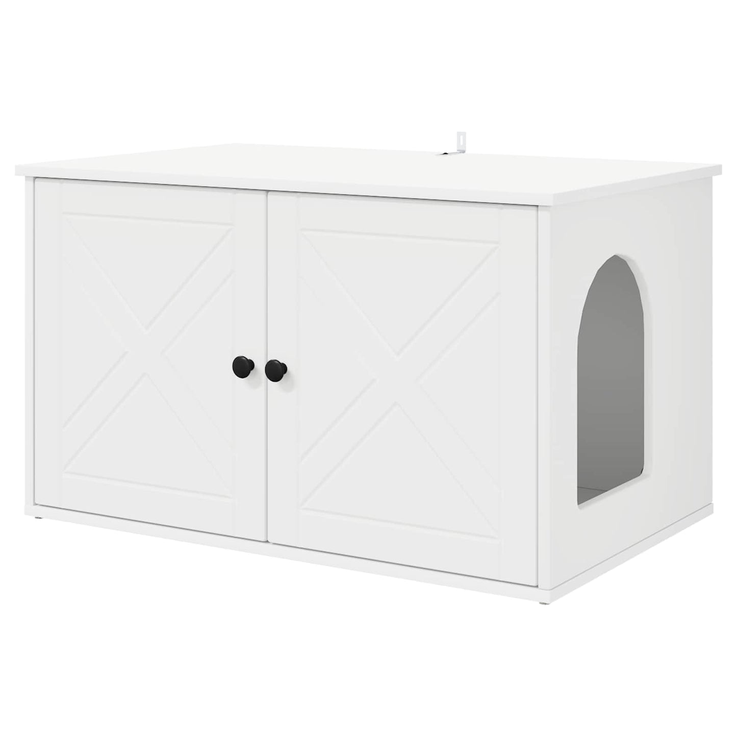 Kattenhuis Wit 85 x 55 x 50,5 cm Bewerkt hout is nu te koop bij PeponiXL, paradijselijk wonen!