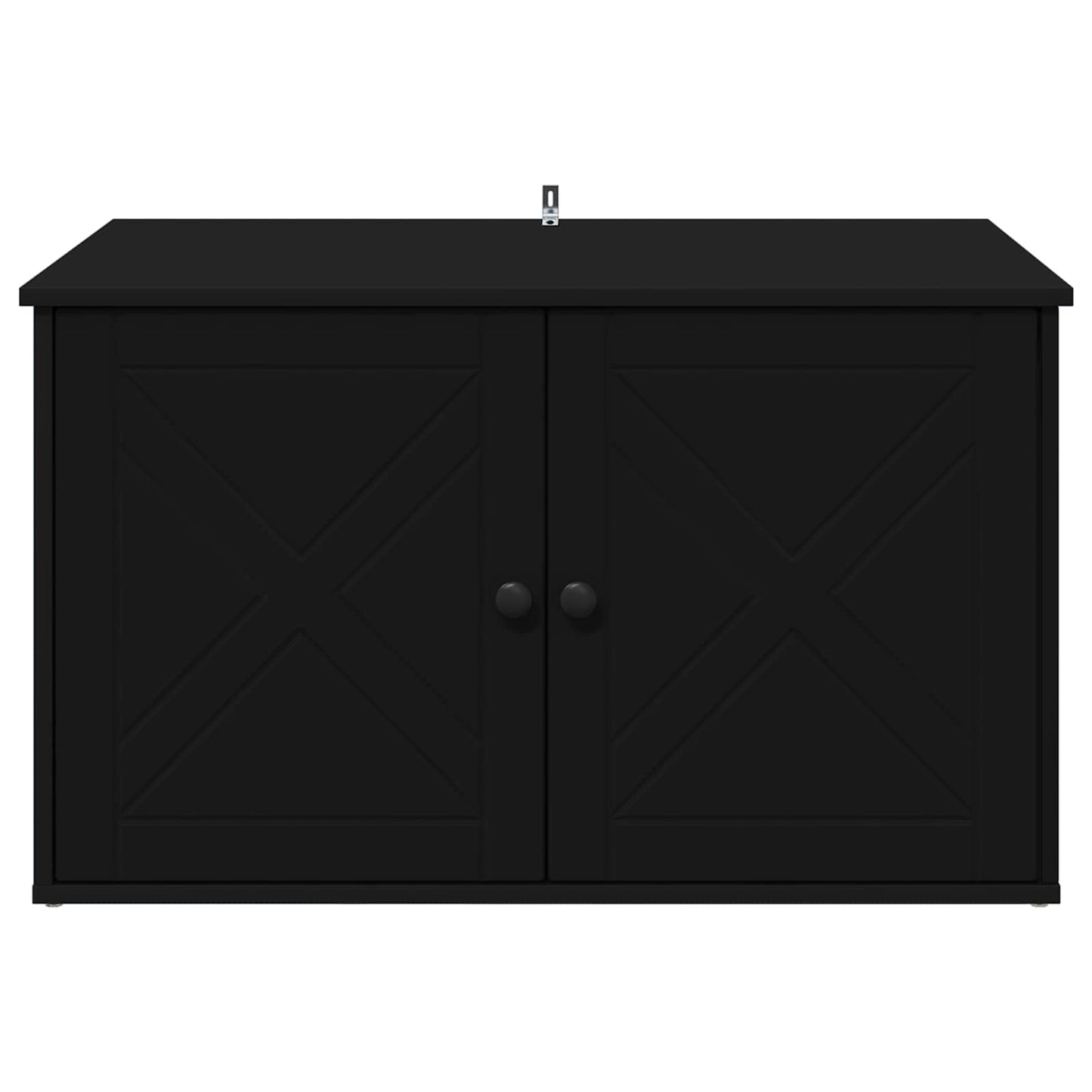 Kattenhuis Zwart 85 x 55 x 50,5 cm Bewerkt hout is nu te koop bij PeponiXL, paradijselijk wonen!
