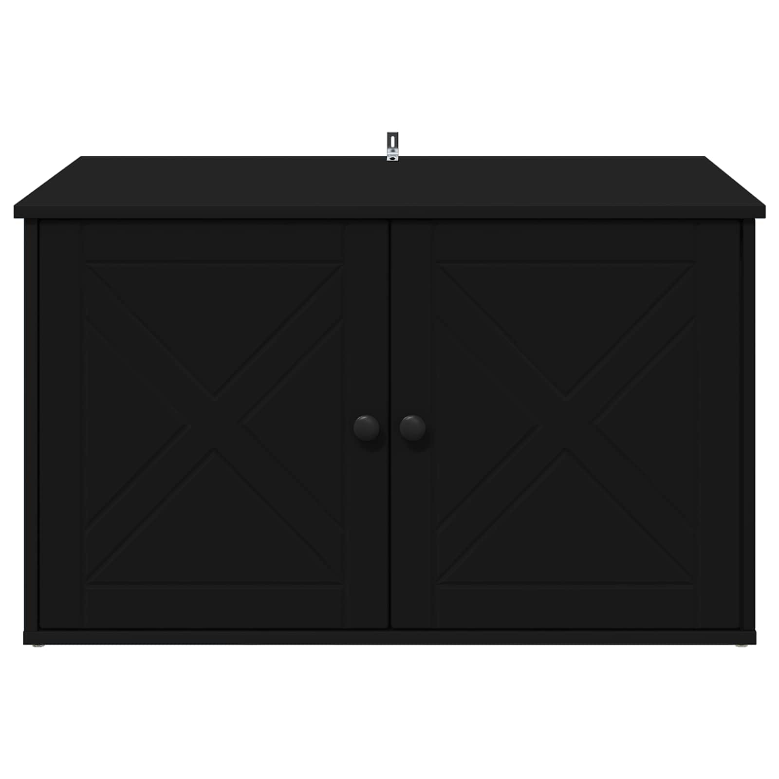 Kattenhuis Zwart 85 x 55 x 50,5 cm Bewerkt hout is nu te koop bij PeponiXL, paradijselijk wonen!