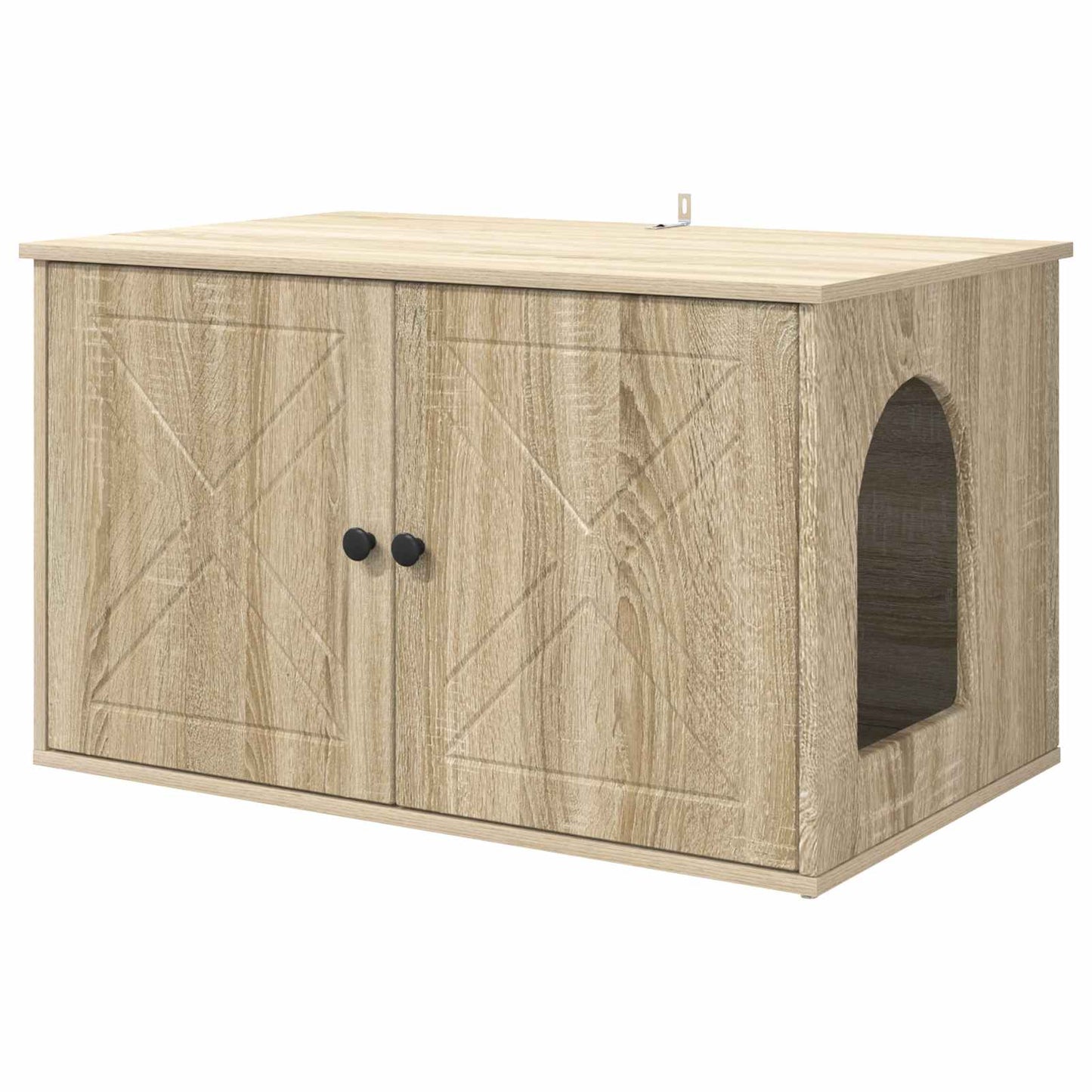 Kattenhuis Sonoma 85 x 55 x 50,5 cm Bewerkt hout is nu te koop bij PeponiXL, paradijselijk wonen!