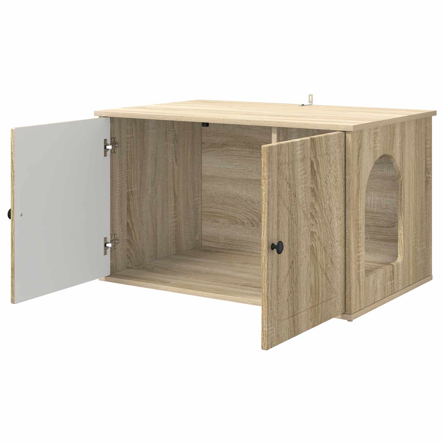 Kattenhuis Sonoma 85 x 55 x 50,5 cm Bewerkt hout is nu te koop bij PeponiXL, paradijselijk wonen!