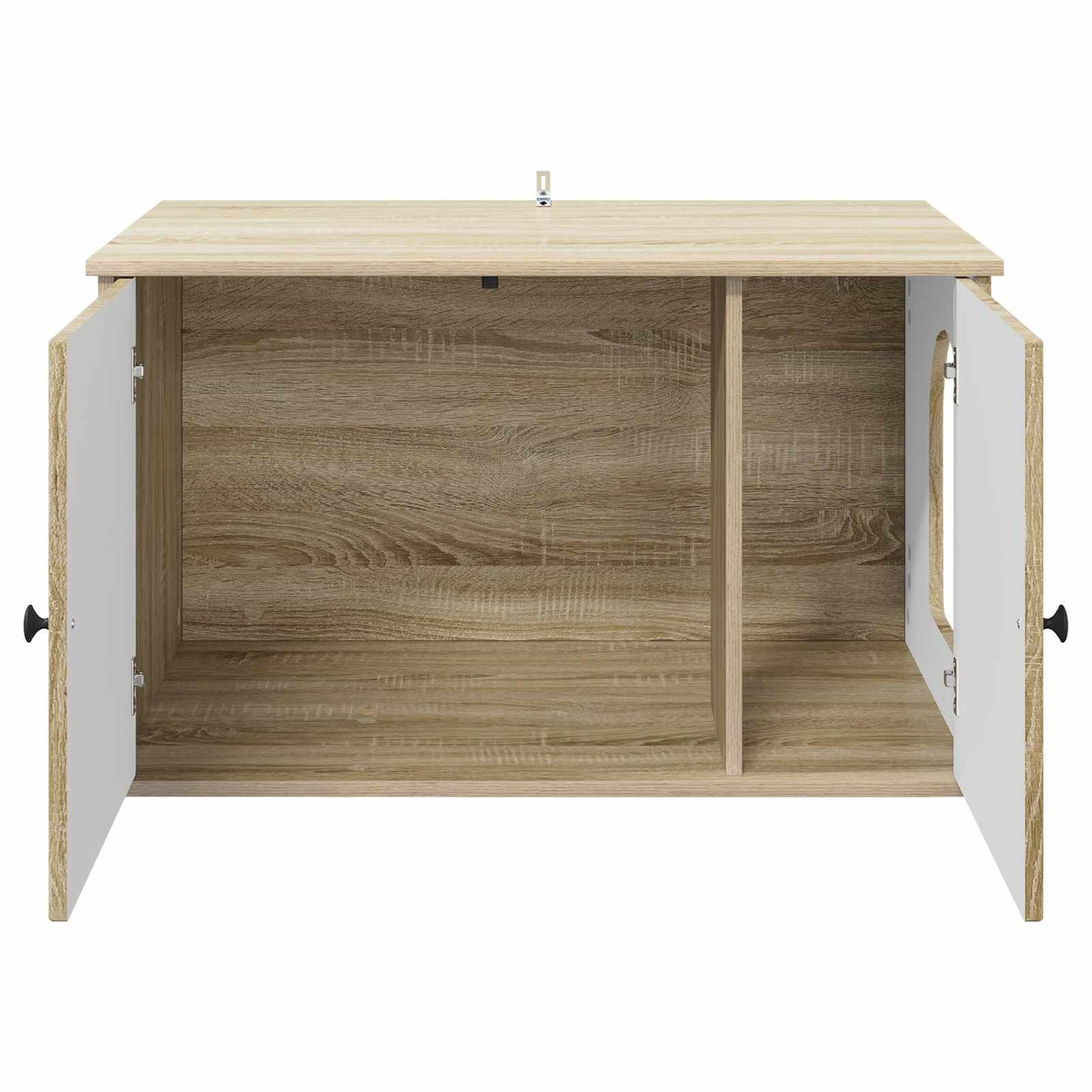 Kattenhuis Sonoma 85 x 55 x 50,5 cm Bewerkt hout is nu te koop bij PeponiXL, paradijselijk wonen!