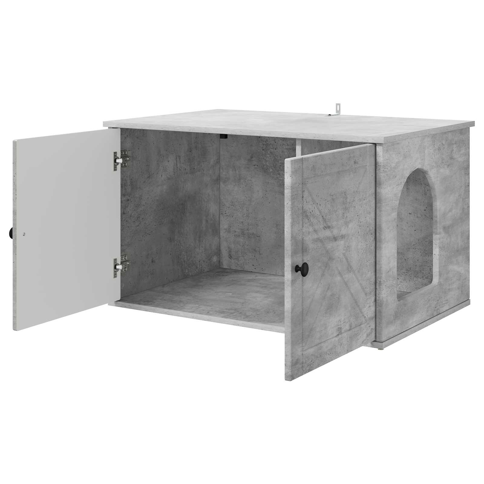 Kattenhuis Beton 85 x 55 x 50 cm Bewerkt hout is nu te koop bij PeponiXL, paradijselijk wonen!