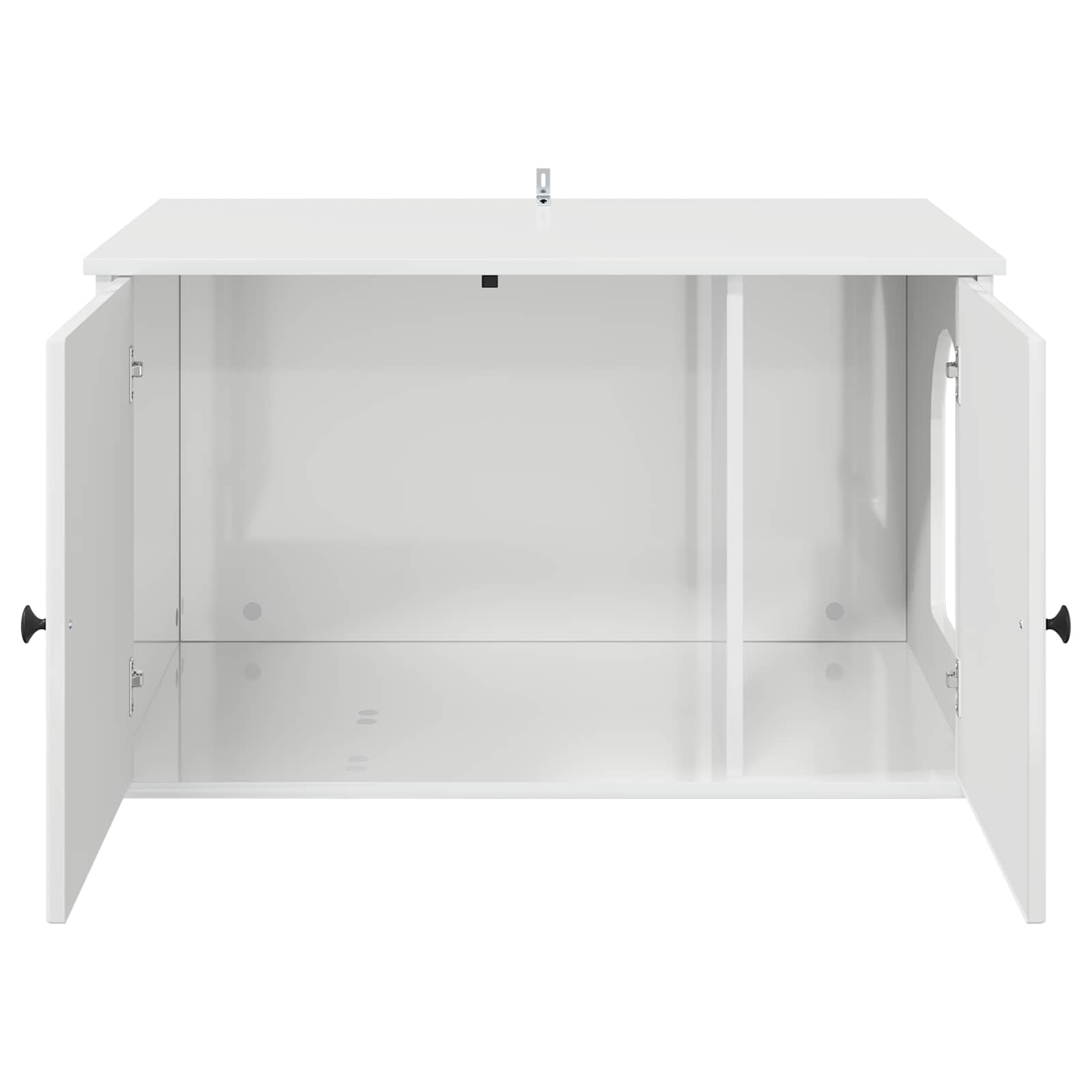 Kattenhuis Glanzend Wit 85 x 55 x 50 cm Bewerkt hout is nu te koop bij PeponiXL, paradijselijk wonen!