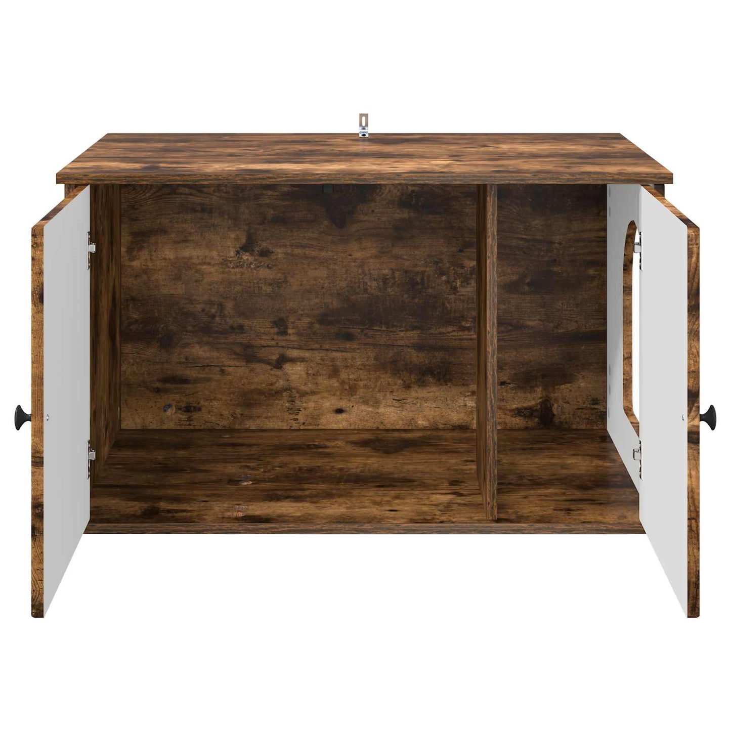 Kattenhuis Gerookt eiken 85 x 55 x 50 cm Bewerkt hout is nu te koop bij PeponiXL, paradijselijk wonen!